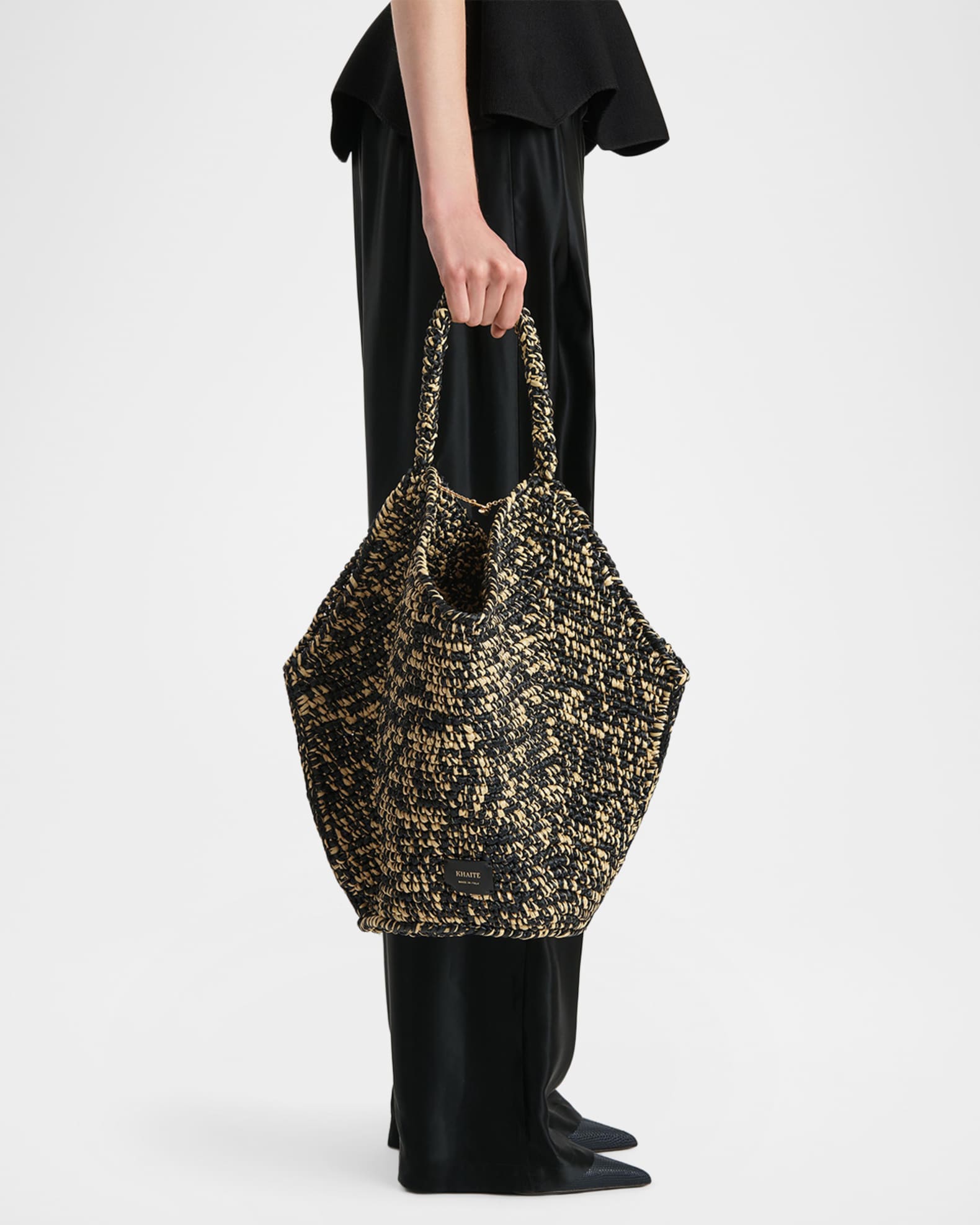 Khaite Lotus Medium Viscose Raffia Tote Bag | Neiman Marcus