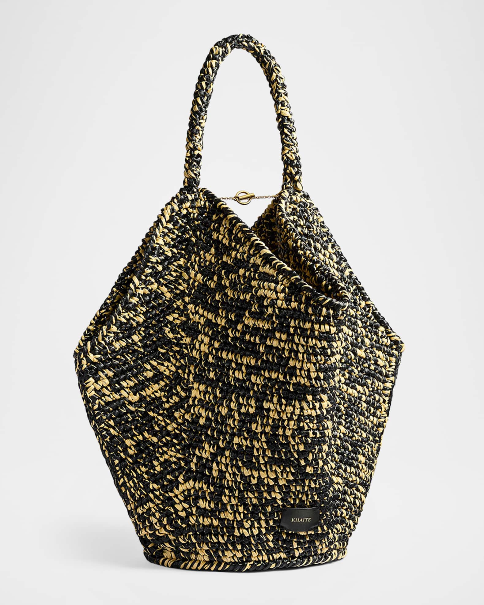 Khaite Lotus Medium Viscose Raffia Tote Bag | Neiman Marcus