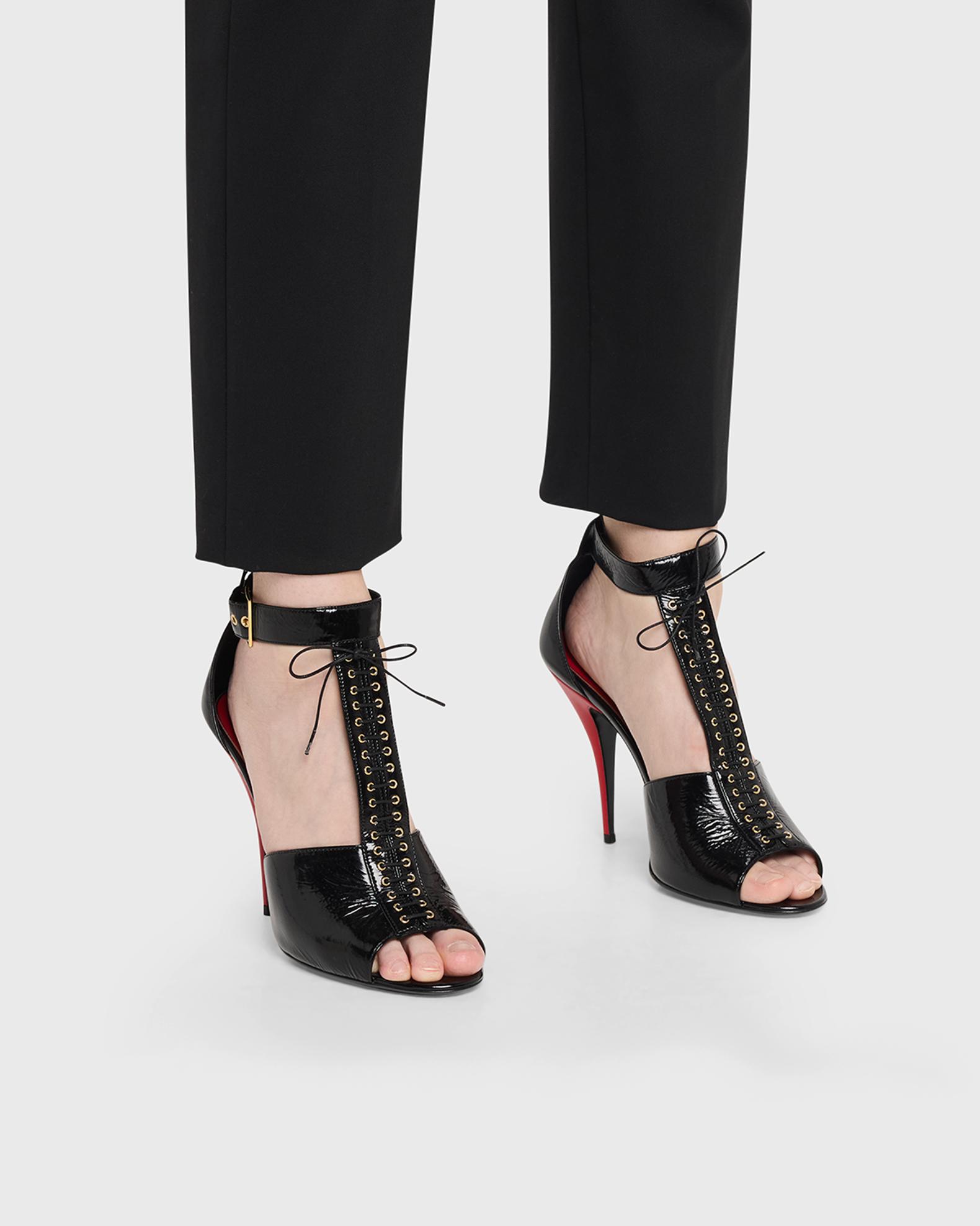 Valentino Garavani 105mm Patent Leather Bustier T-Strap Sandals ...