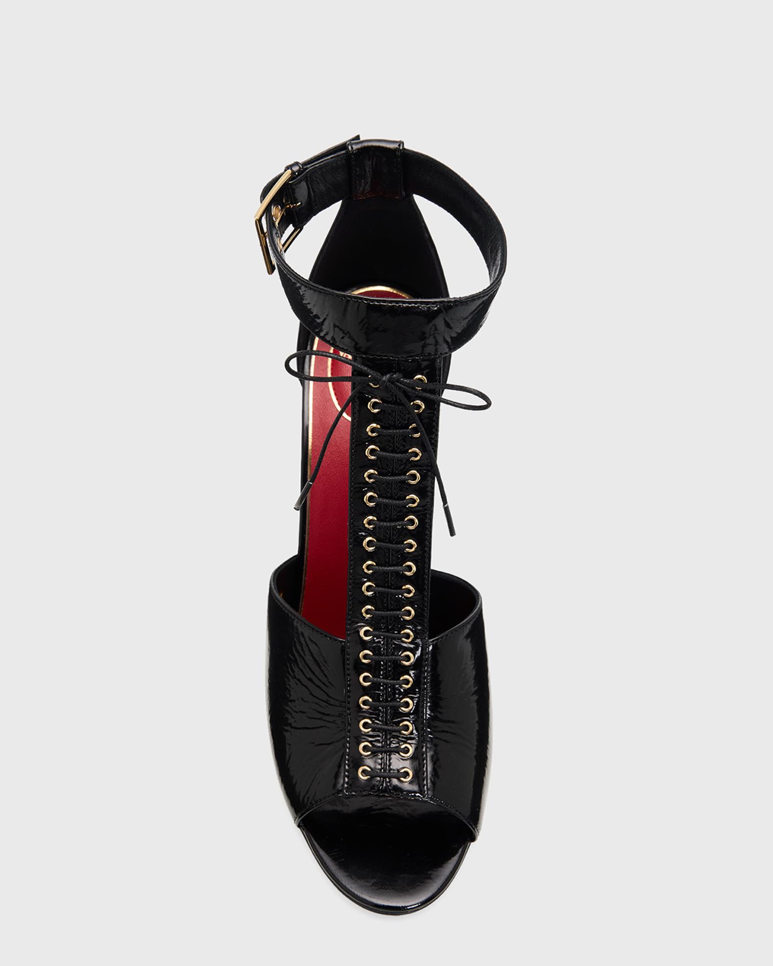 Valentino Garavani 105mm Patent Leather Bustier T-Strap Sandals ...