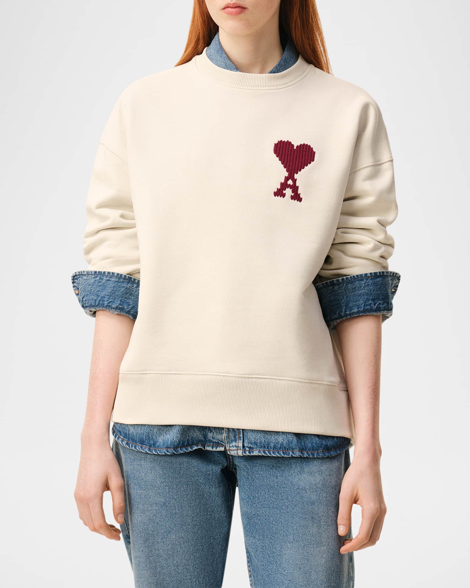 f*n様 AMI Paris Ami de Coeur スウェットシャツ 新品同 AMI Paris Ami De Coeur Sweatshirt | Saks Fifth Avenue