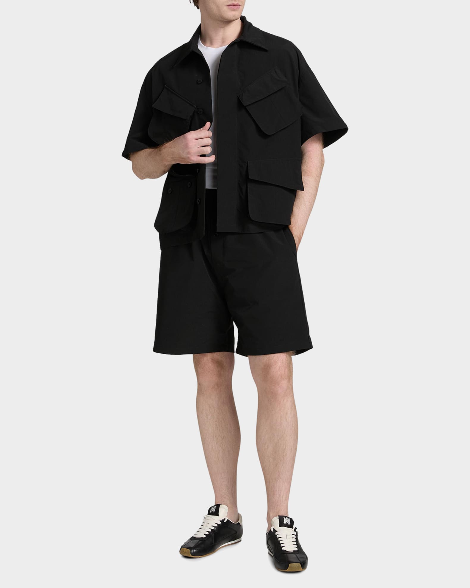 EZR Men's Nylon Ripstop Cargo Pocket Shirt | Neiman Marcus