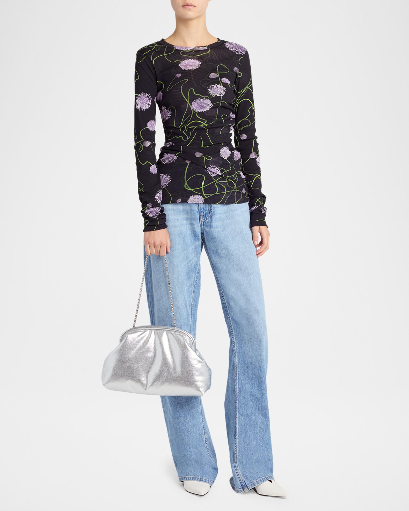 Stella McCartney Falabella Metallic Soft Clutch Bag | Neiman Marcus