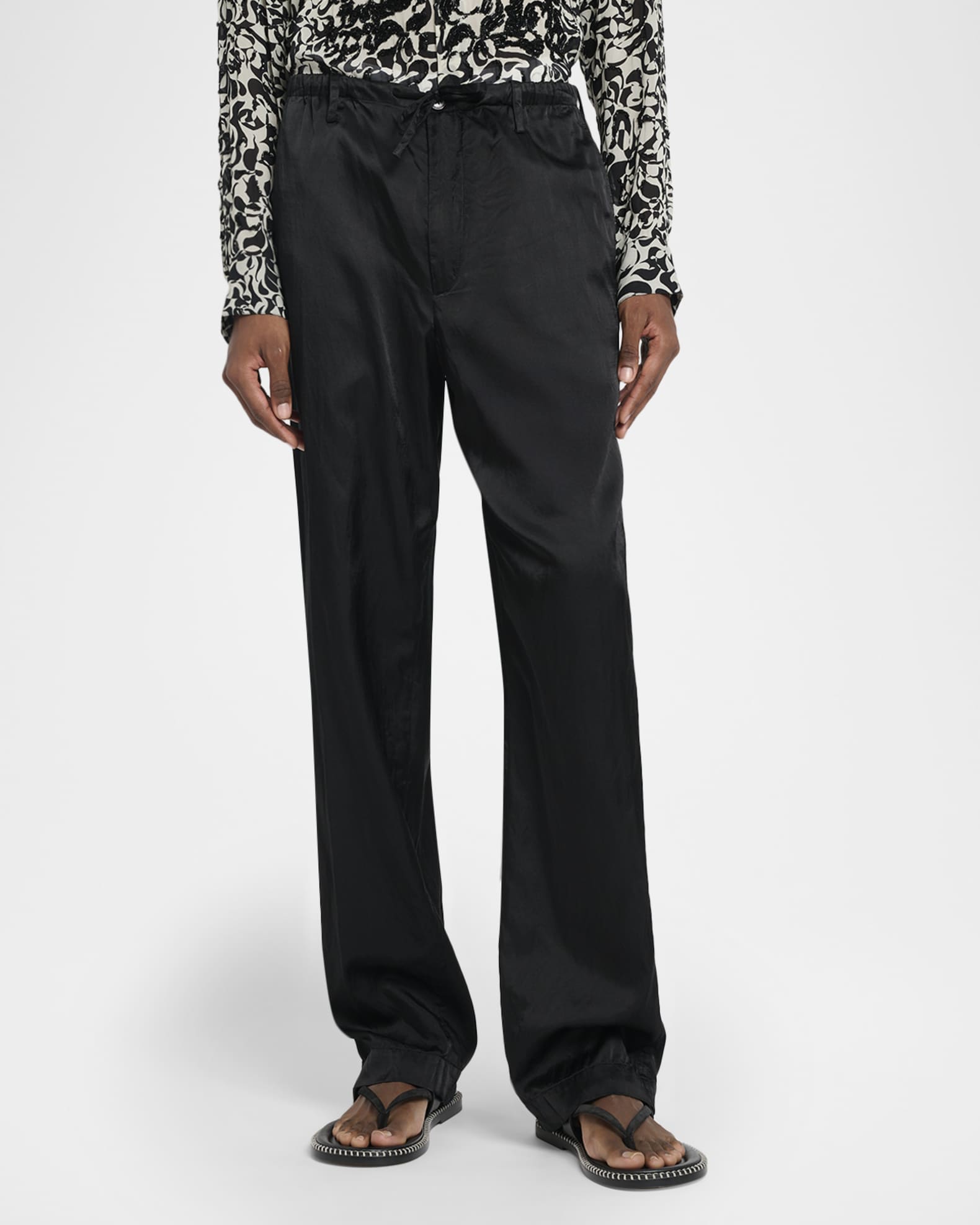 Dries Van Noten Men's Penny Straight-Fit Drawstring Pants | Neiman