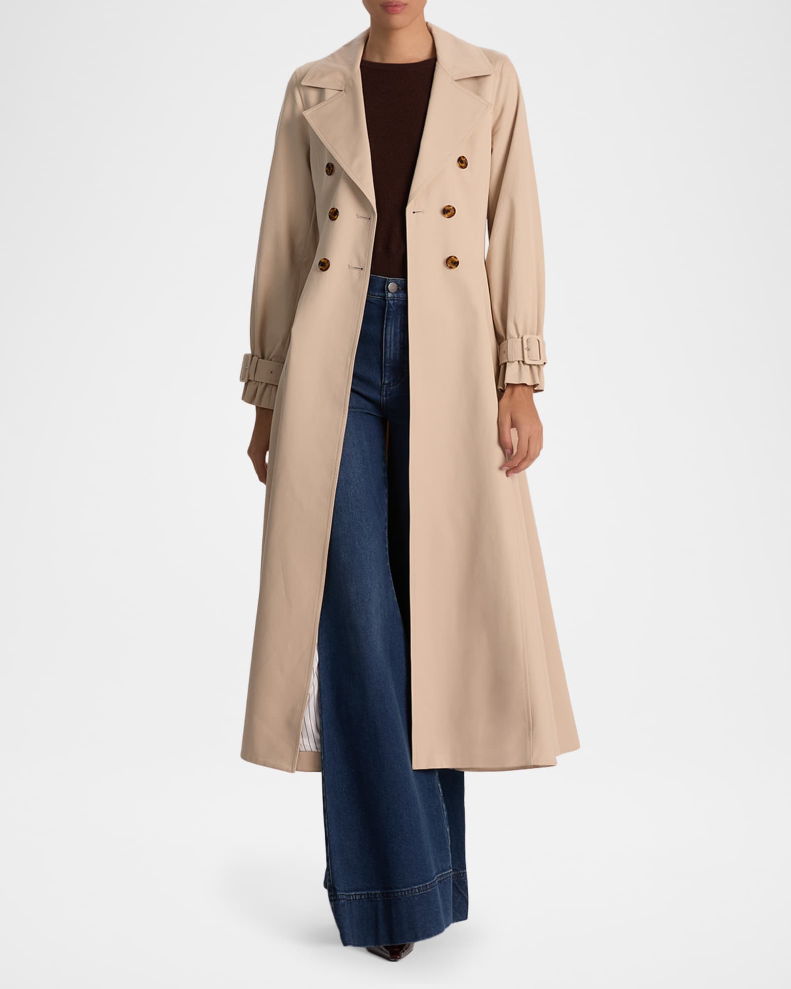 Alice + Olivia Ellie Godet Trench Coat | Neiman Marcus