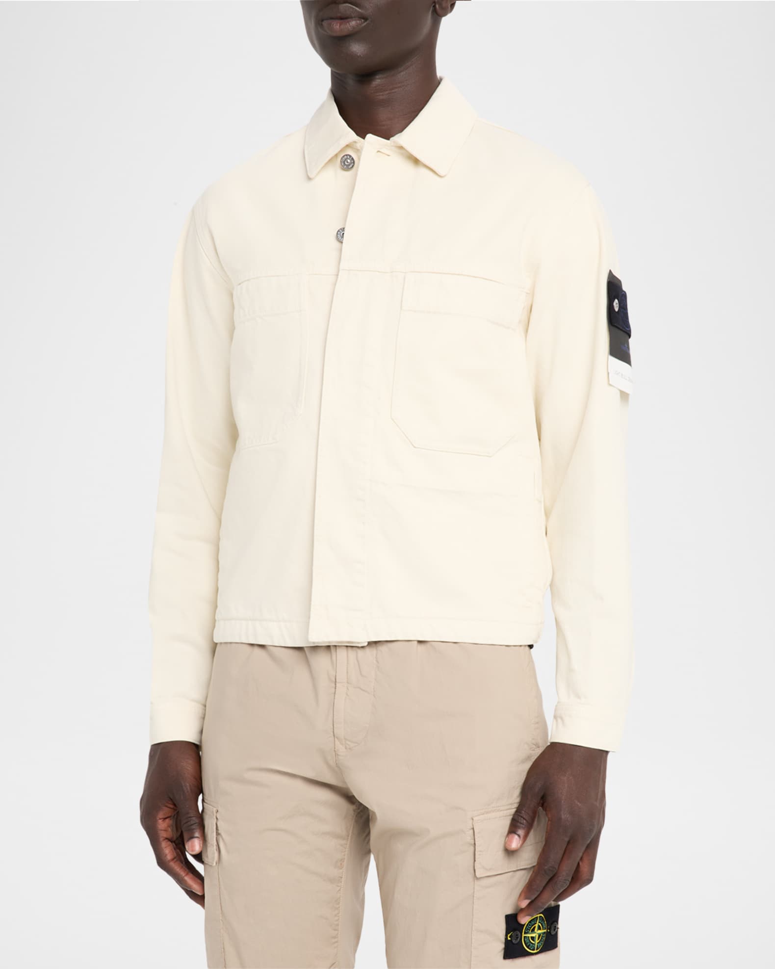 Stone Island Men's Light Bull Denim-TC Jacket | Neiman Marcus