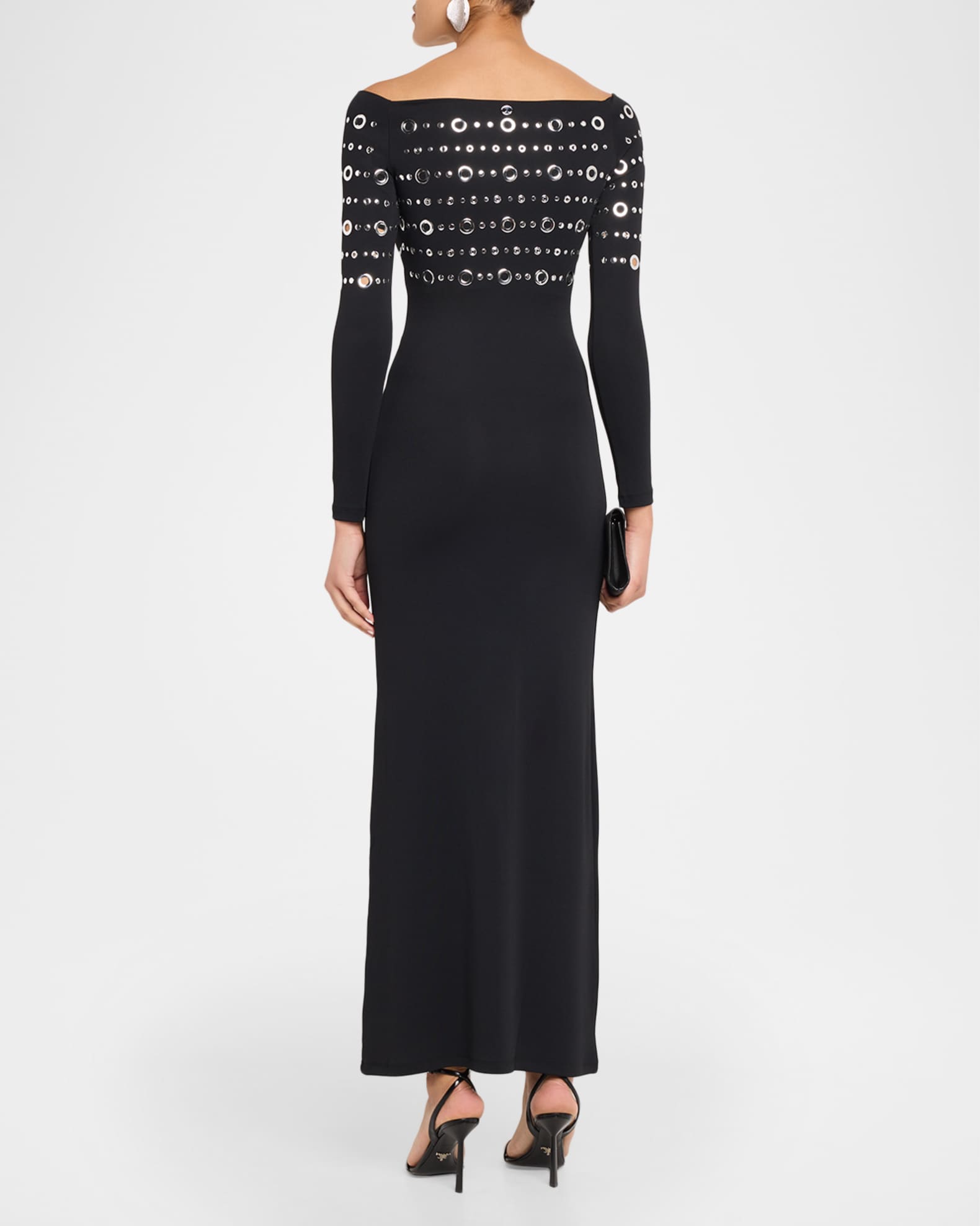knee length dresses for ladies Leopard Off The Shoulder Maxi Dress – New York & Company