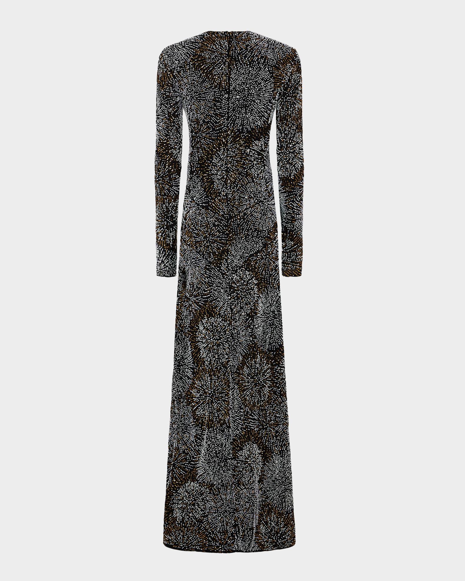 Rabanne Firework Embroidered Long-Sleeve Cape Maxi Dress | Neiman Marcus