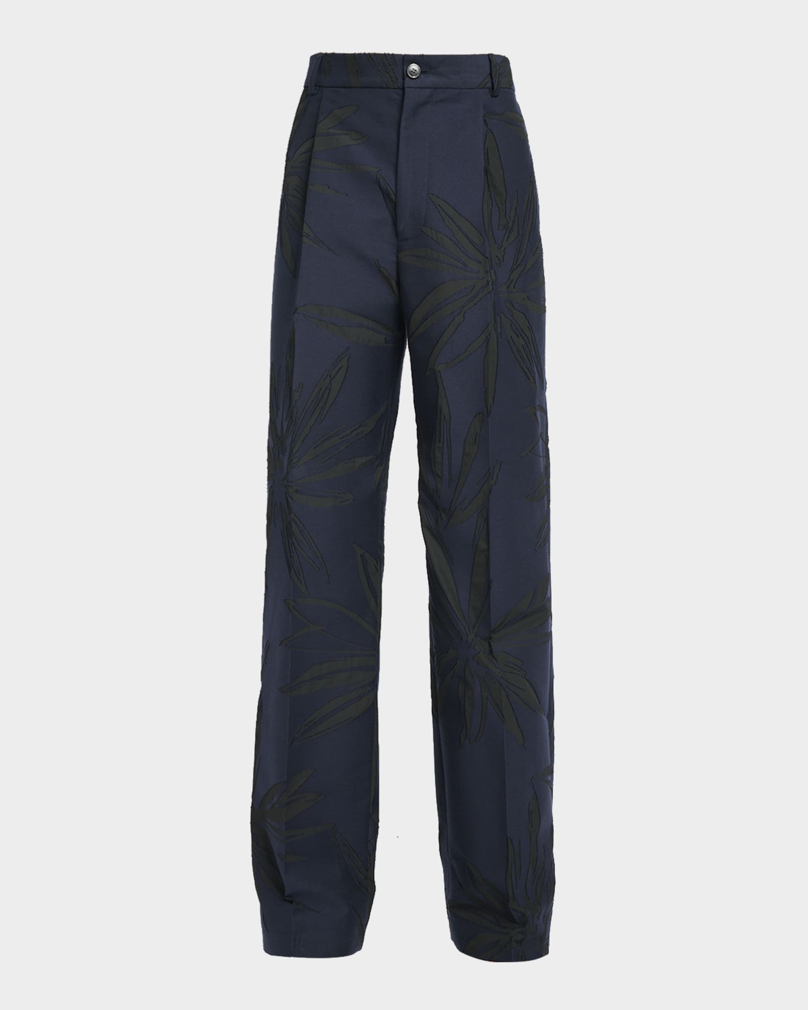 【新品】25AW DRIES VAN NOTEN PENRUD pants Dries Van Noten Men's Penrud Floral Wide-Leg Pleated Pants