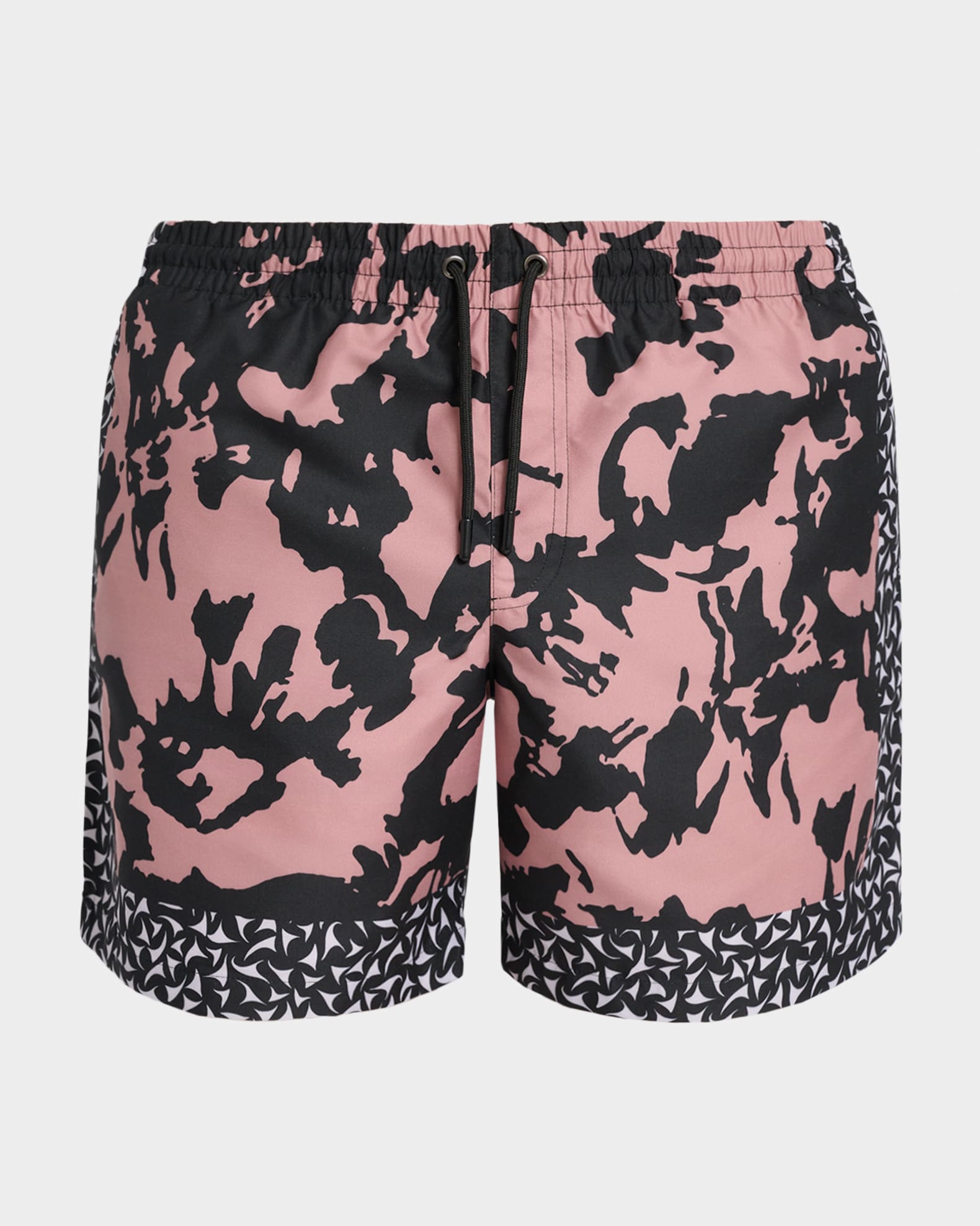 Dries Van Noten Men's Phibbs Floral-Print Lined Nylon Swim Trunks