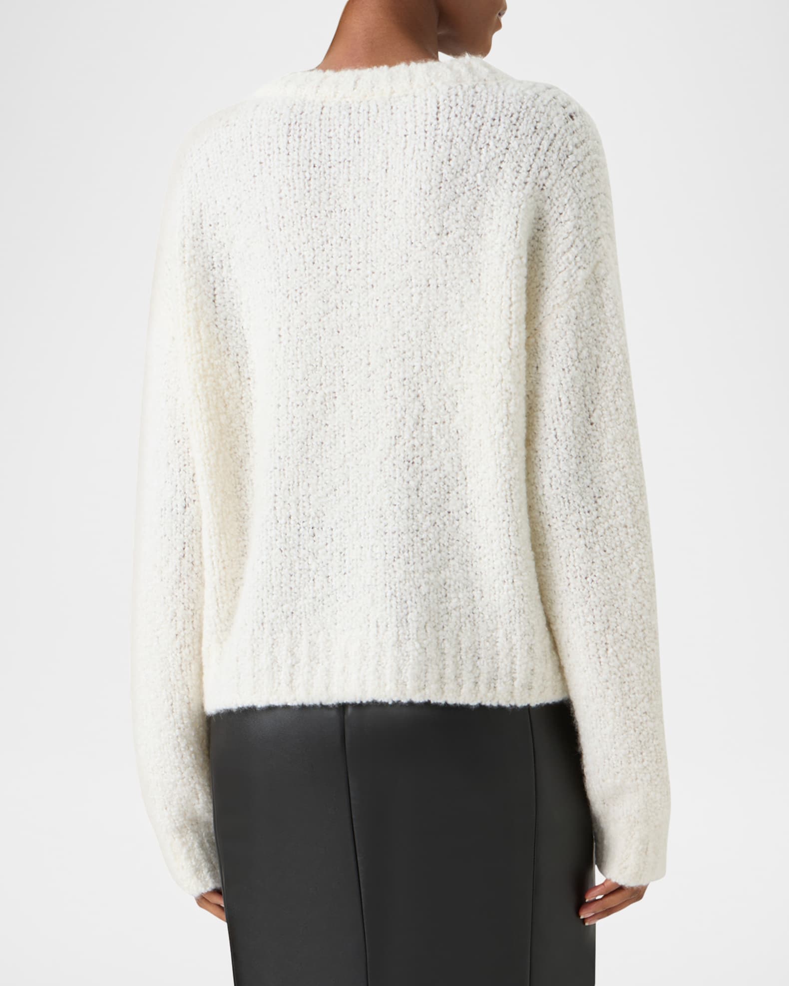 g*u様 美品AKRISアクリスカシミヤ100%イタリア製ロングニットストールベ Akris Cashmere-Silk Boucle Knit Sweater | Neiman Marcus