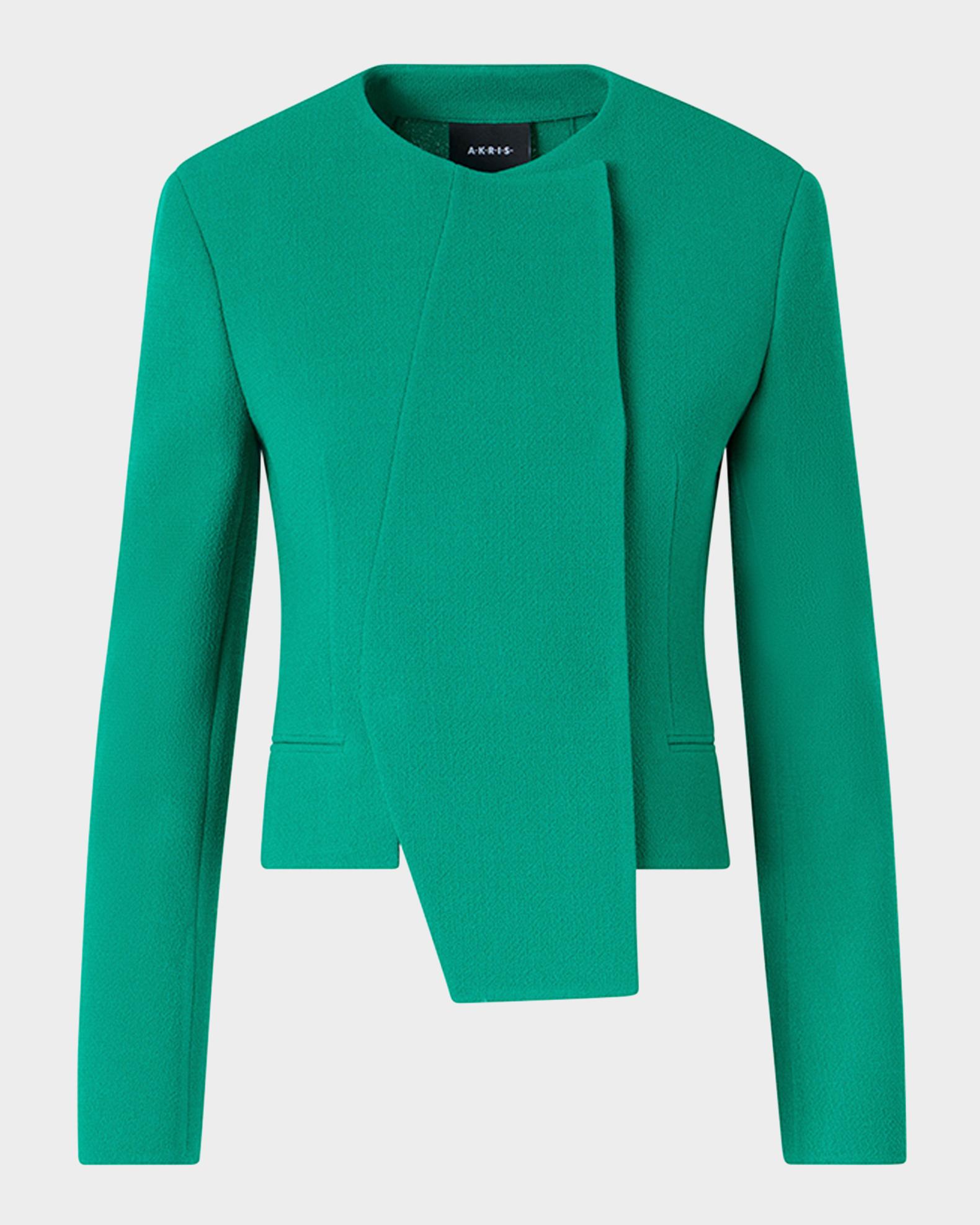 Akris Hemilio Asymmetric Double-Faced Wool Jacket | Neiman Marcus