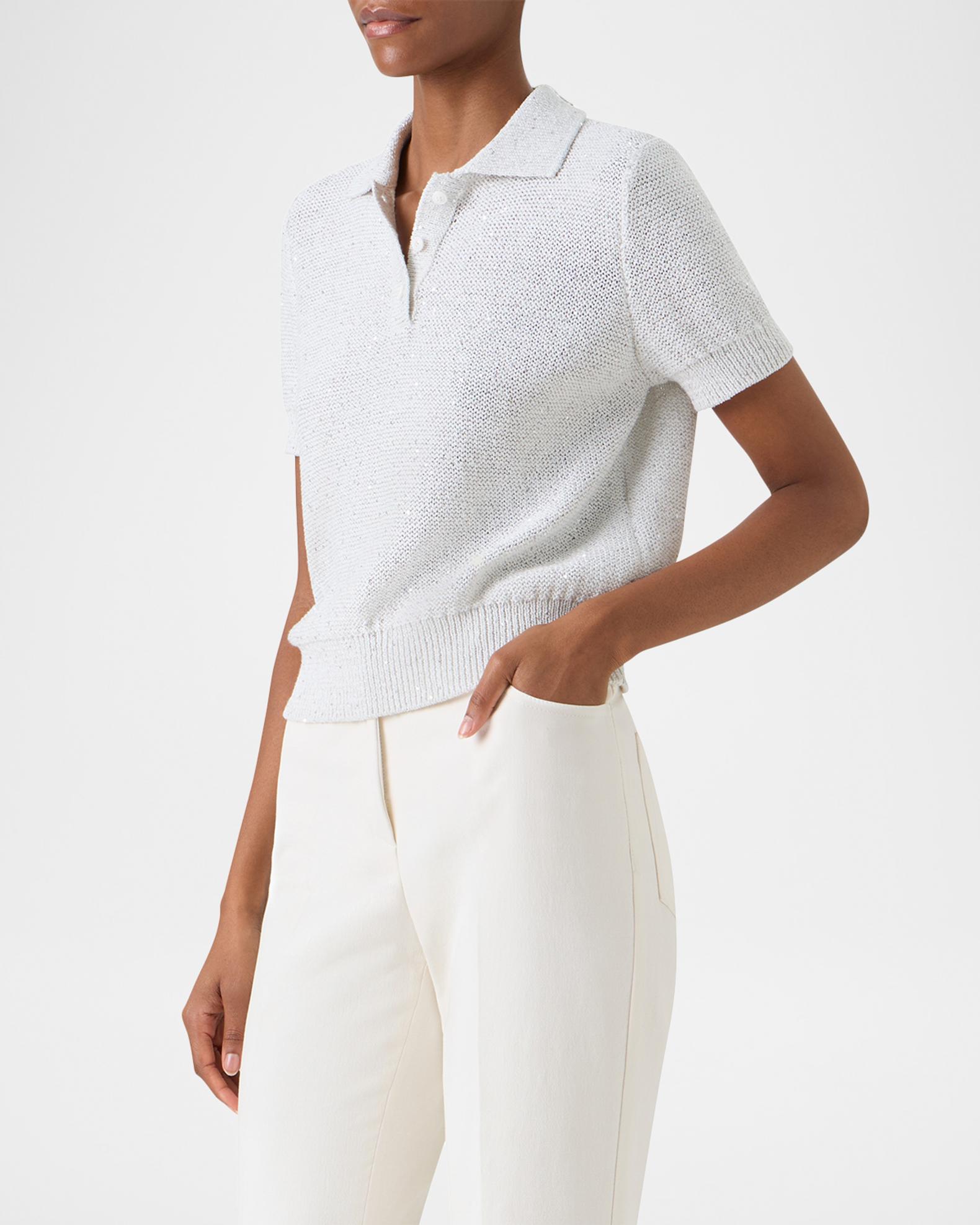 Akris Micro Sequined Short Knit Sweater | Neiman Marcus