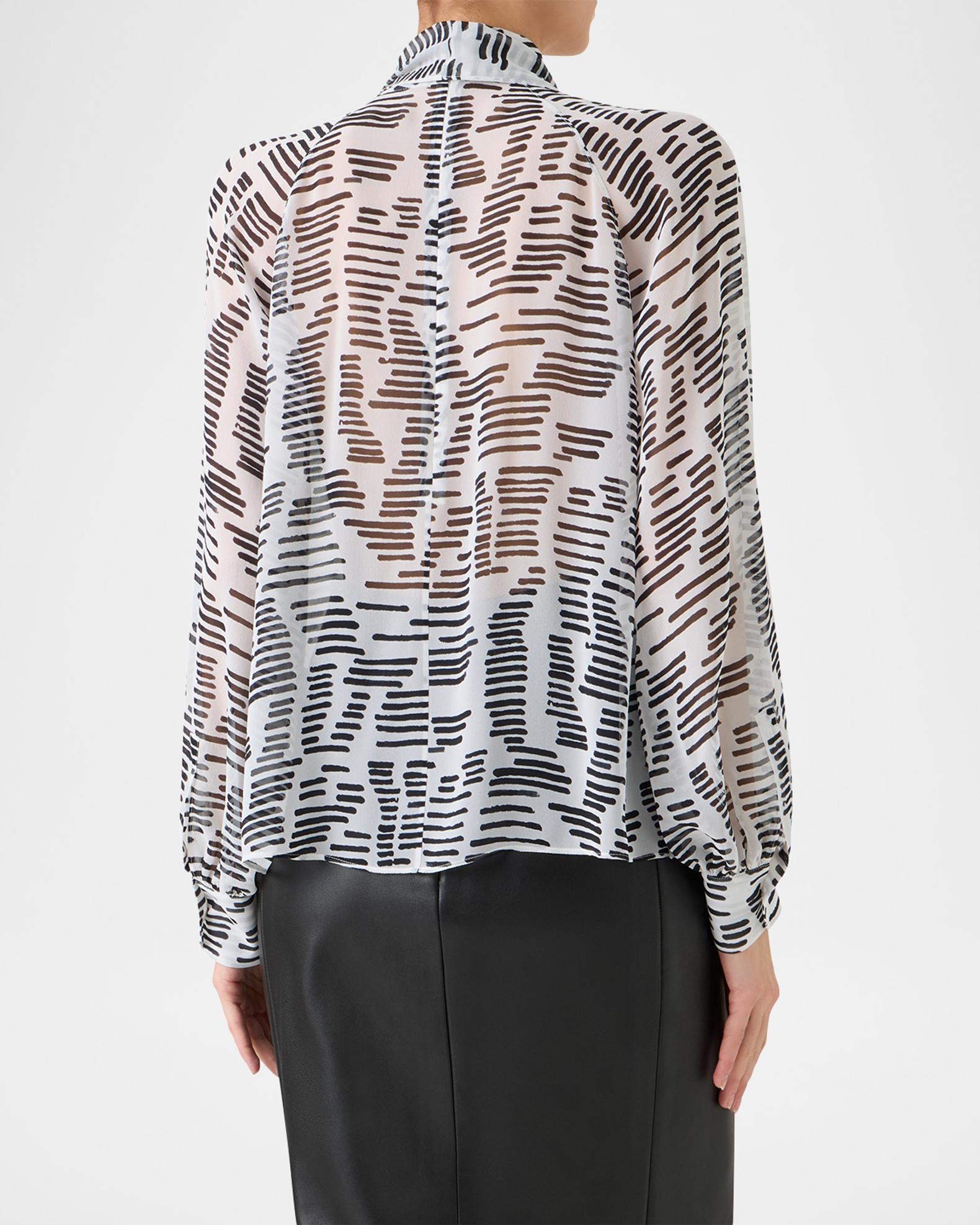 Akris Dance Movements Long-Sleeve Silk Blouse | Neiman Marcus