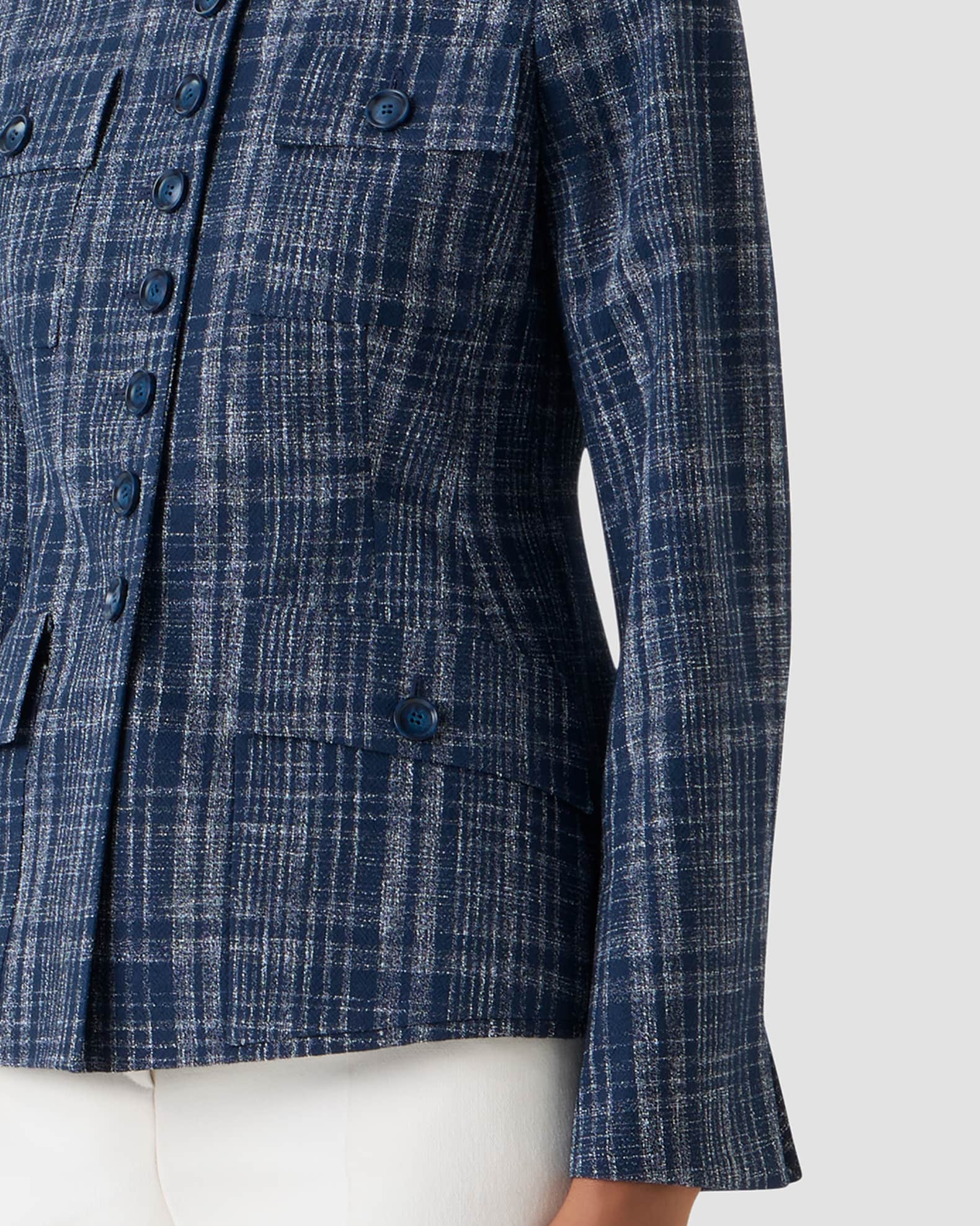 Akris Delia Buttoned Tweed Jacket | Neiman Marcus