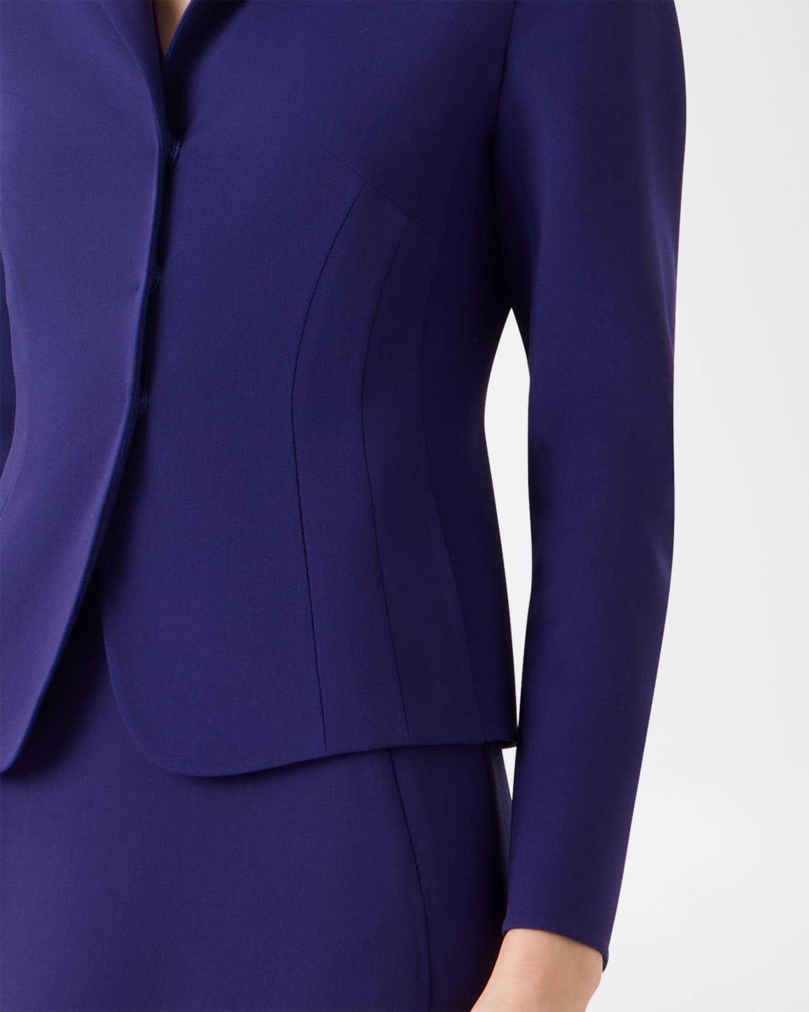 Akris Hamer Bi-Stretch Wool Double-Face Short Jacket | Neiman Marcus