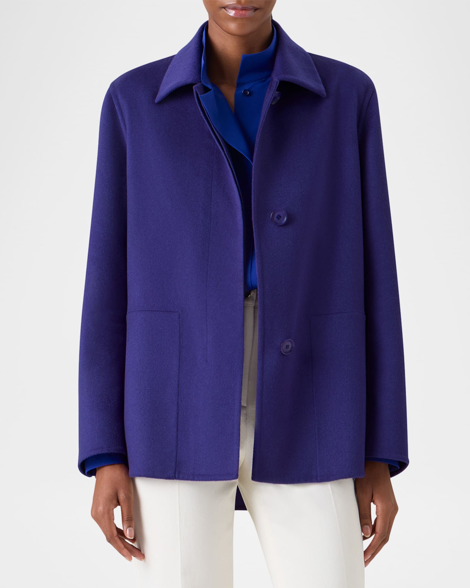 Akris Laars Cashmere Long Jacket | Neiman Marcus