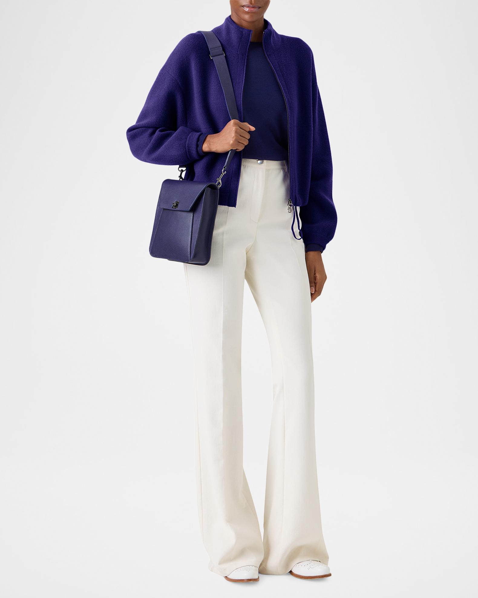 Akris Cashmere Pique Zipped Short Cardigan | Neiman Marcus