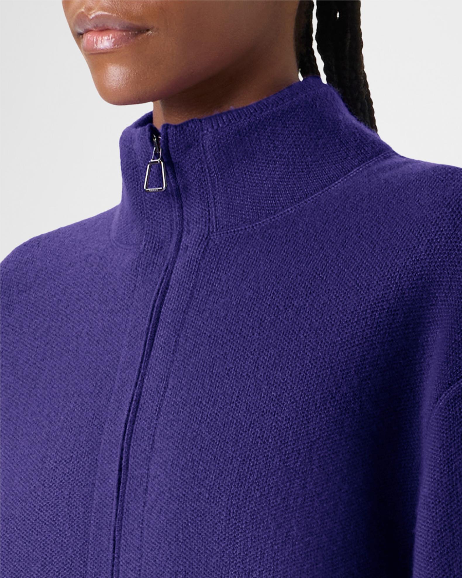 Akris Cashmere Pique Zipped Short Cardigan | Neiman Marcus