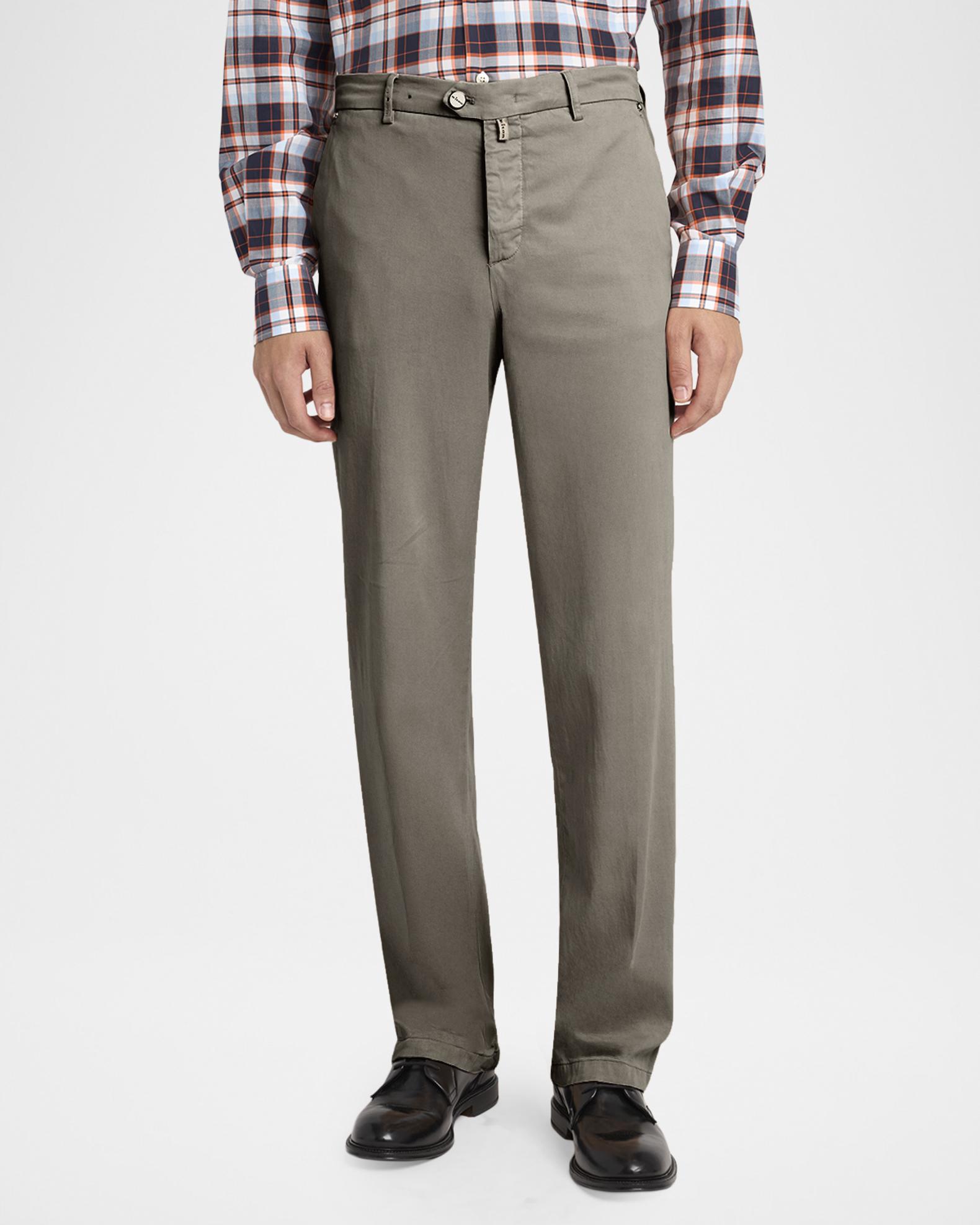 Pantalon Kiton Beige En Lyocell Et Coton - Taille US 42 / EU 58 - Neuf Avec étiquettes FW2024