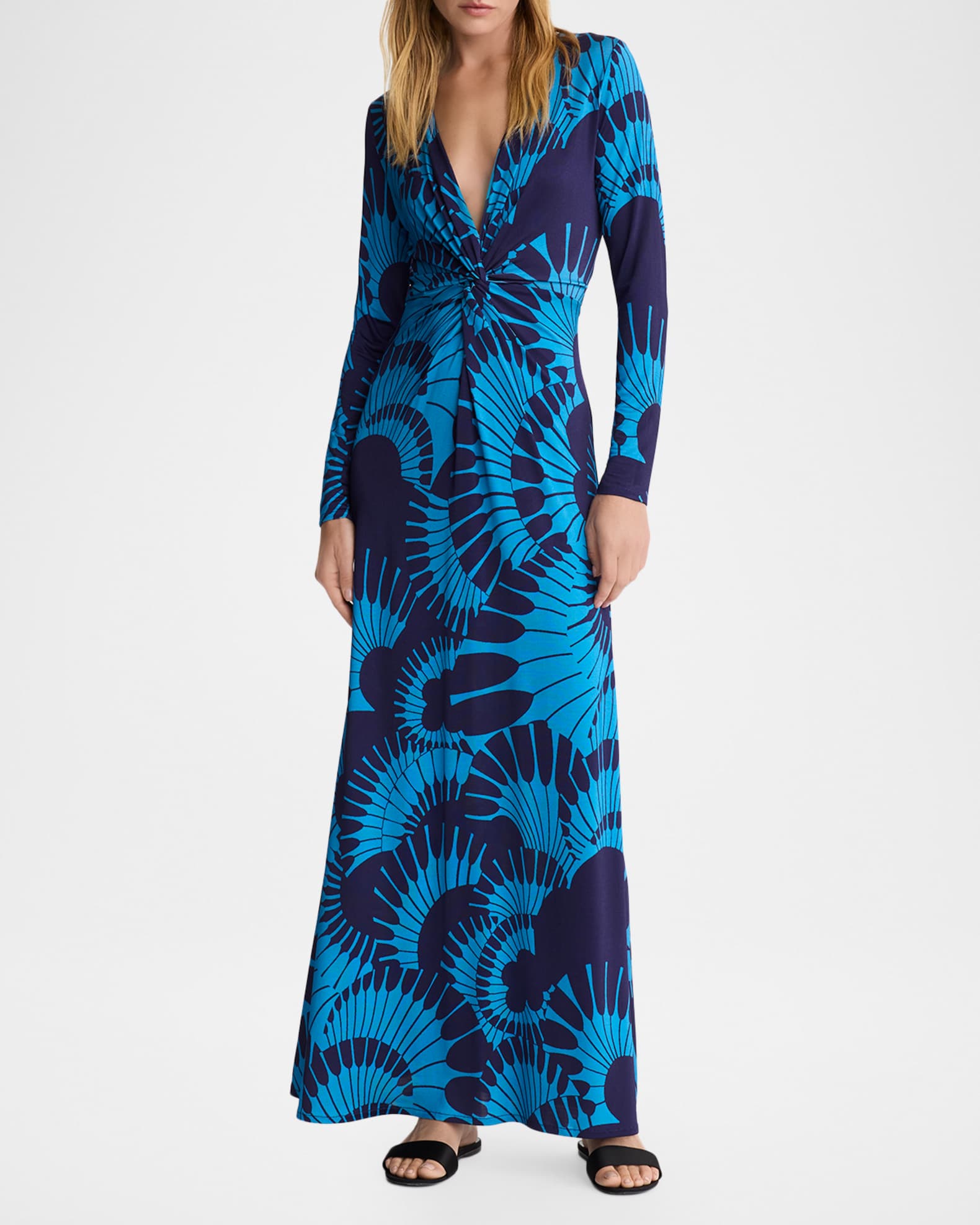 chinese dress ladies Black Cutout-Knot Maxi Dress main image 0