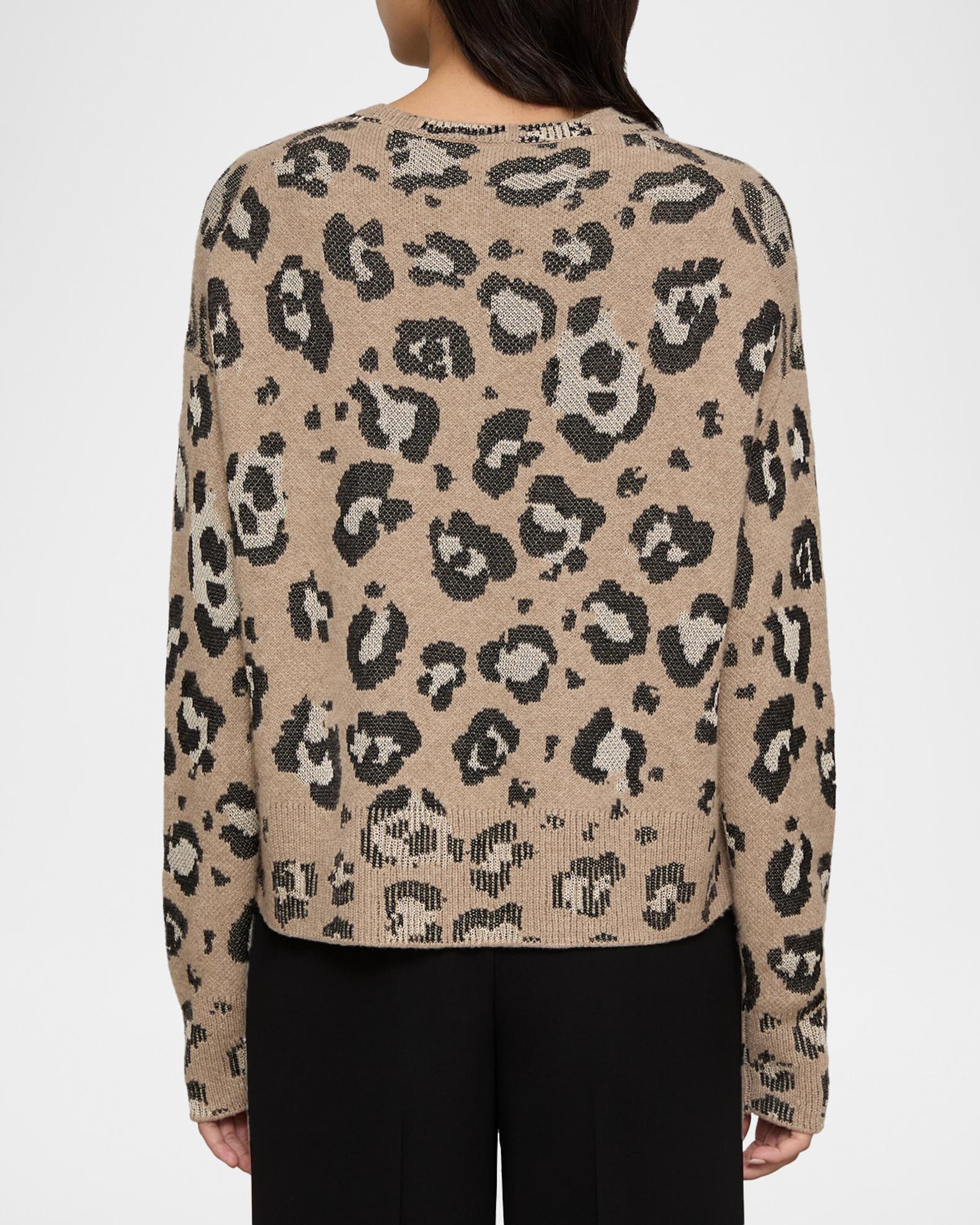 Lafayette 148 New York Leopard Jacquard-Knit Cardigan | Neiman Marcus