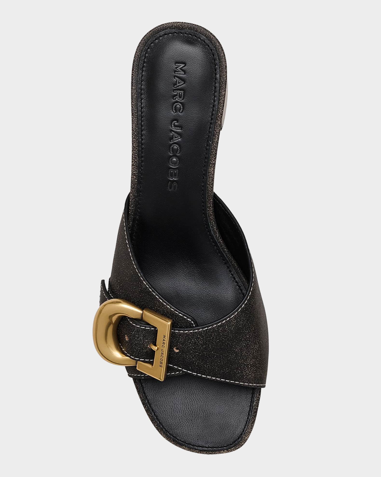 <ちぴさん専用>MARC JACOBS ブラック ポインテッドトゥミュール Marc Jacobs The Doll Heeled Leather Sandals | Neiman Marcus