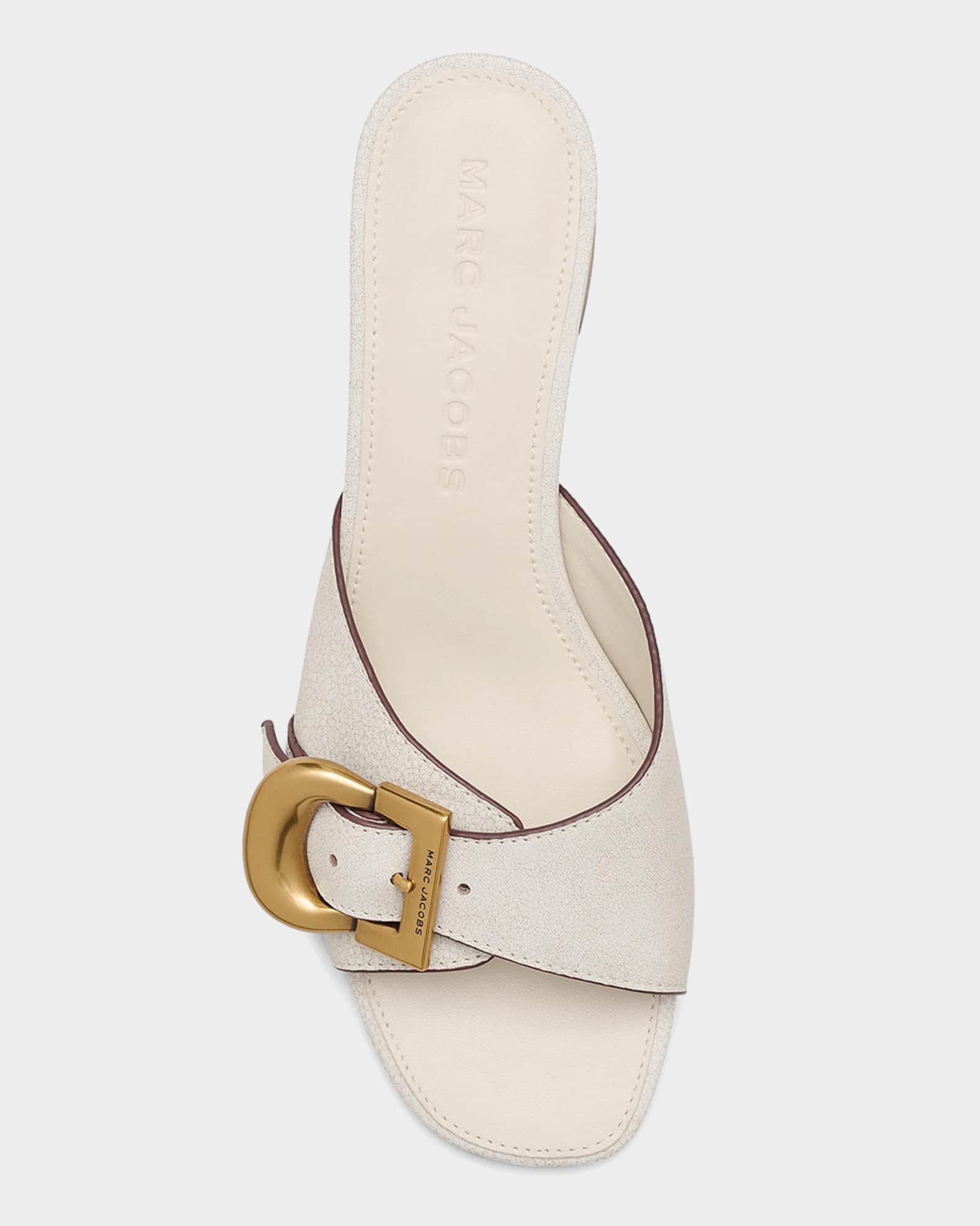 Marc Jacobs The Doll Heeled Leather Sandals | Neiman Marcus