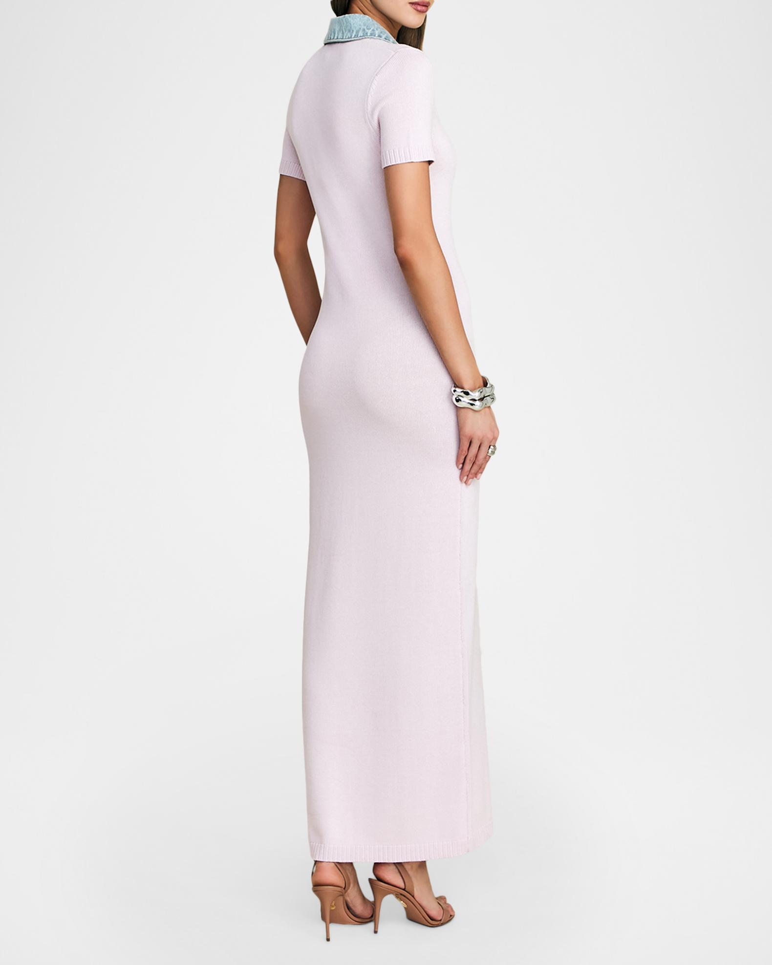 reye knit maxi dress Petal Pink/Coast / L Retrofete