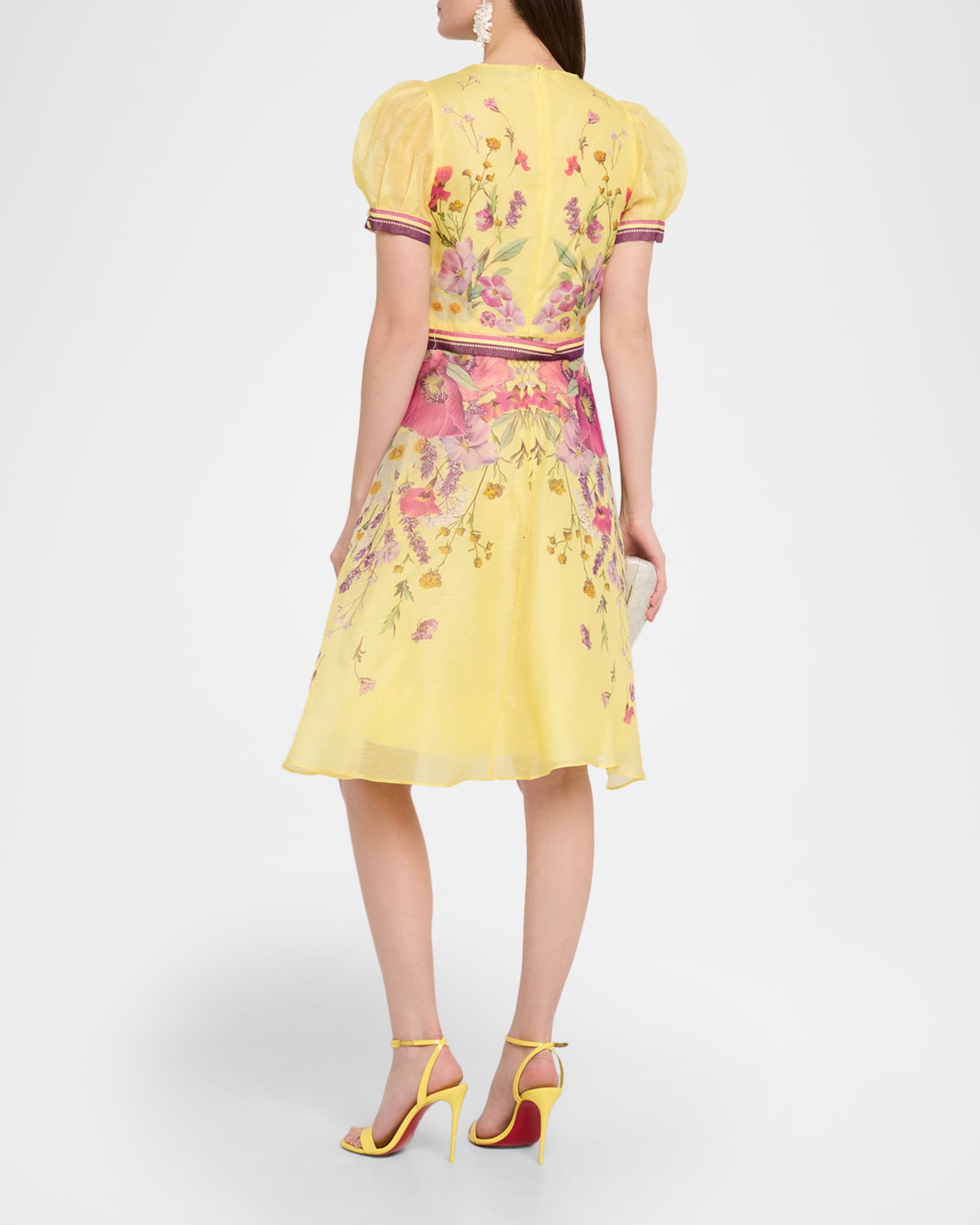 slim fit dress slacks Bernie Dexter Book Print Swing Dress