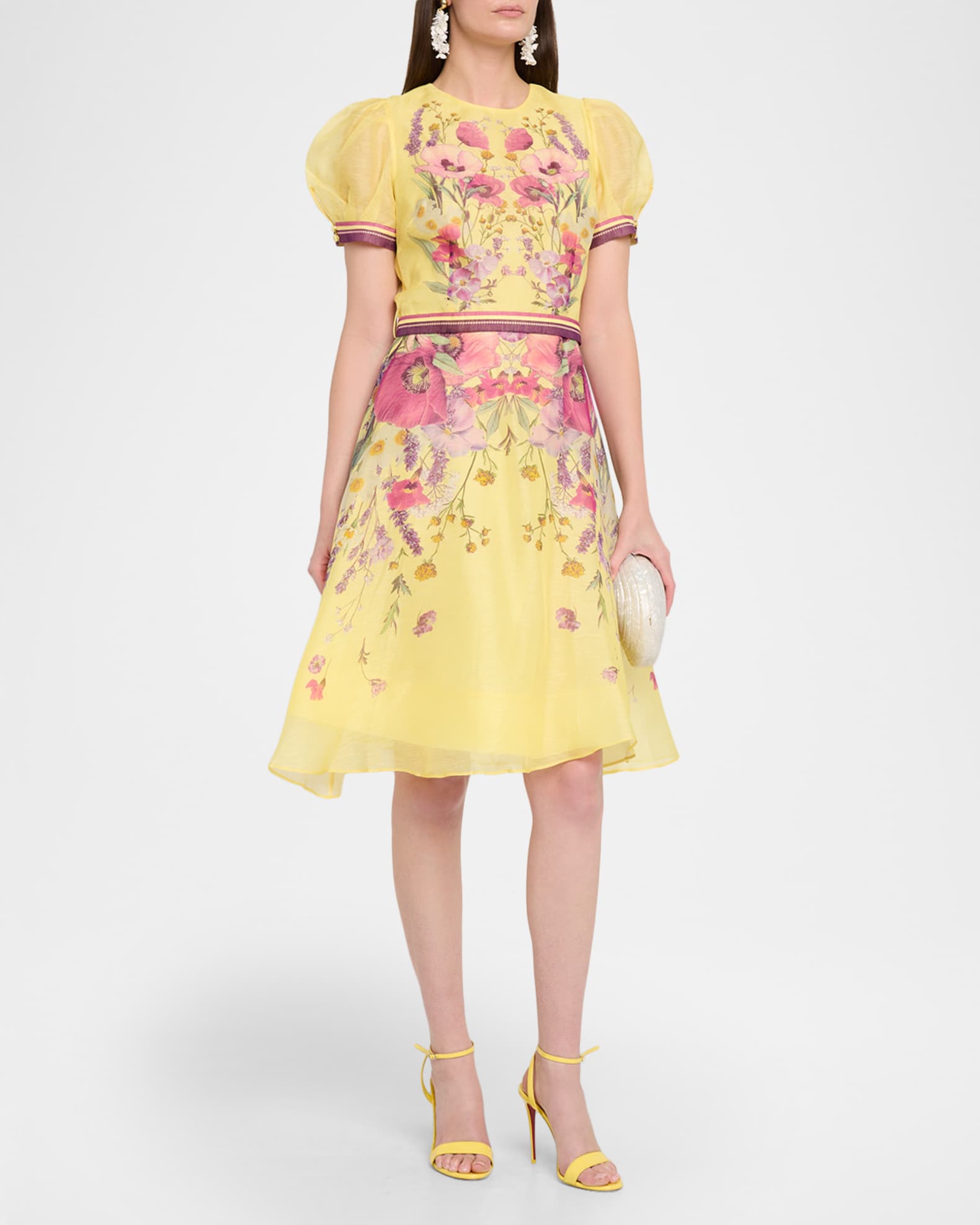 slim fit dress slacks Happy Clothing Cult Mia x Happy Clothing Anahi Fit and Flare Mini Dress in Light Yellow