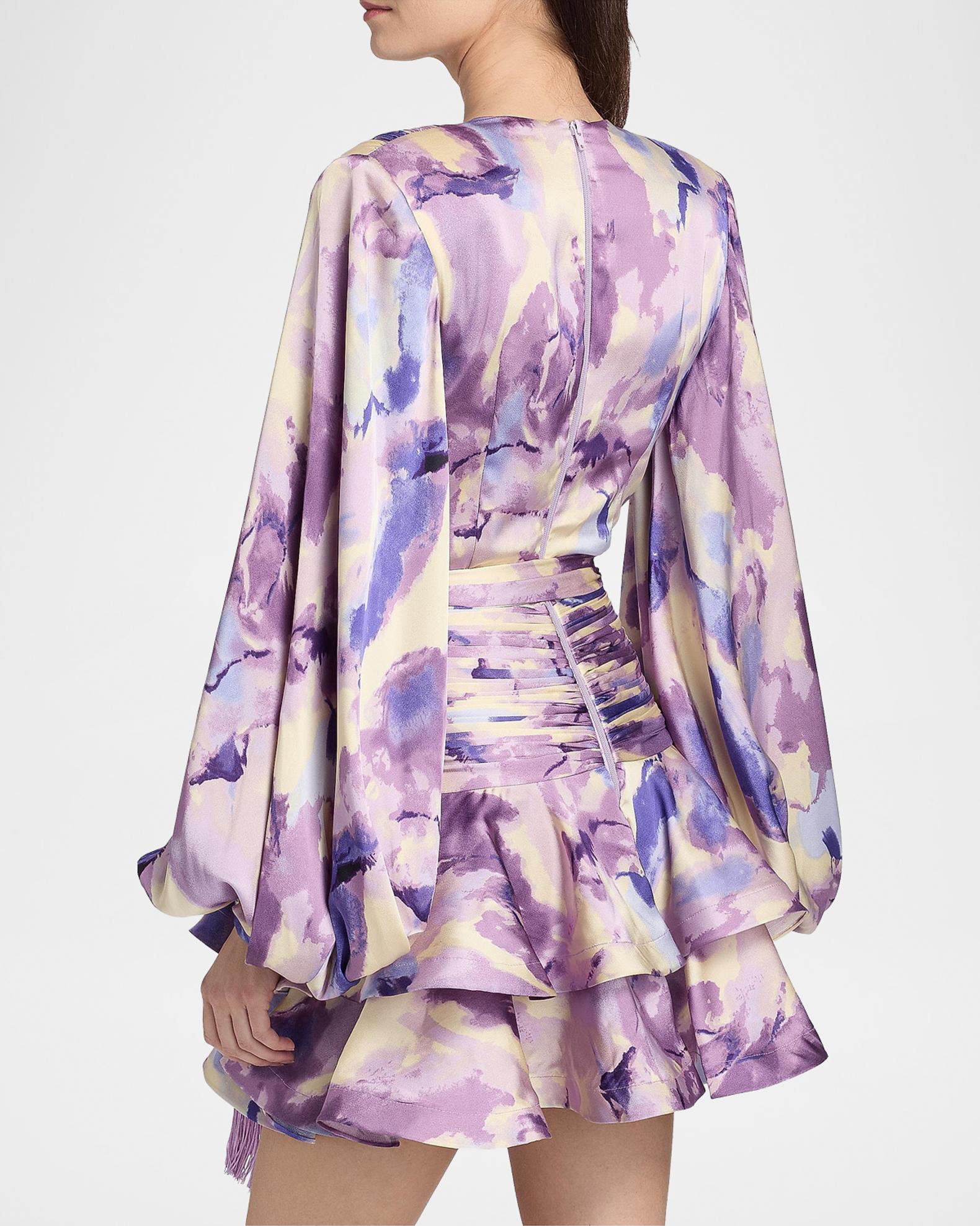Bronx Banco Wisteria Bedouin Abstract A-Line Mini Dress | Neiman