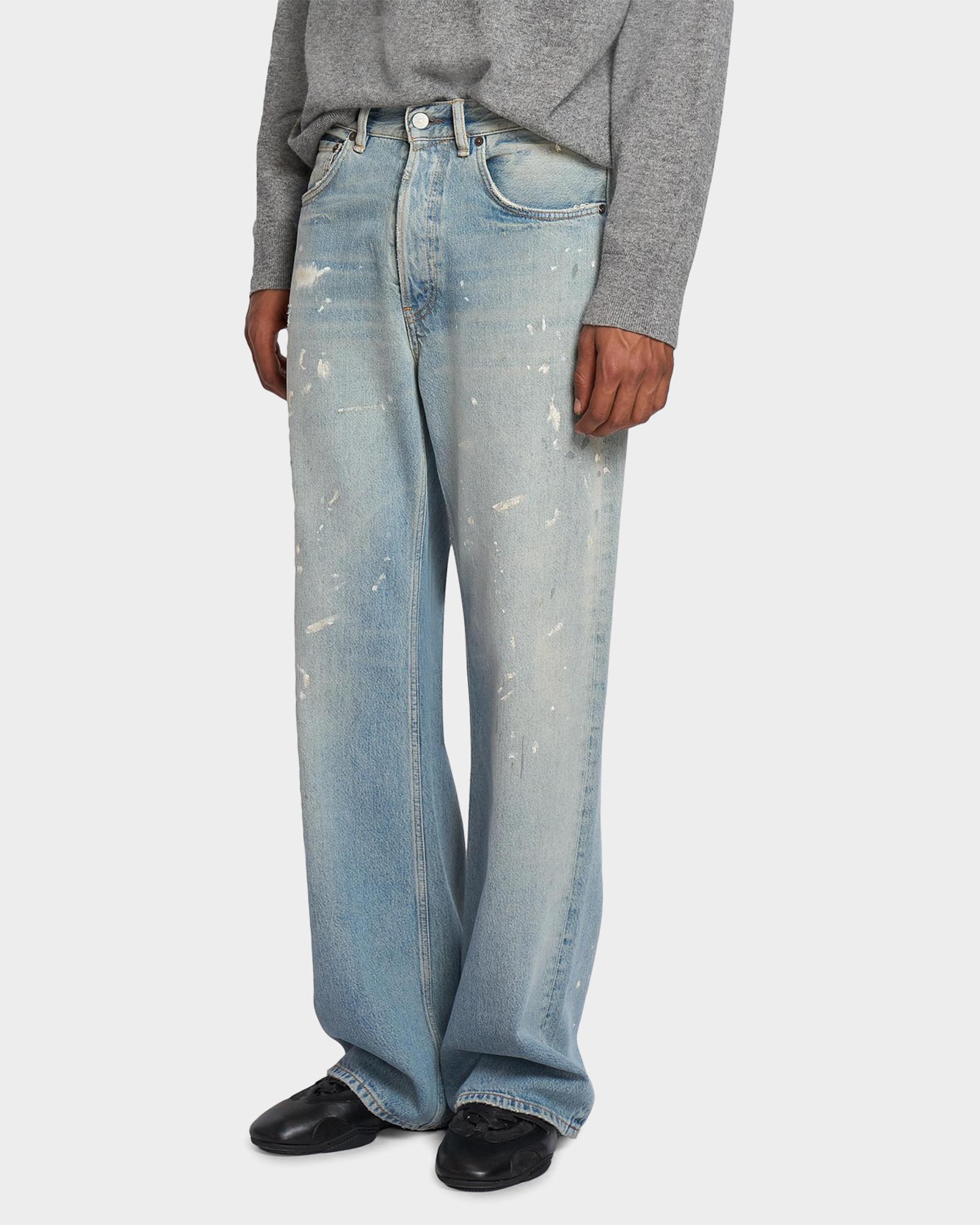 Acne Studios Men's Trafalgar Paint Splatter Straight-Leg Jeans | Neiman ...