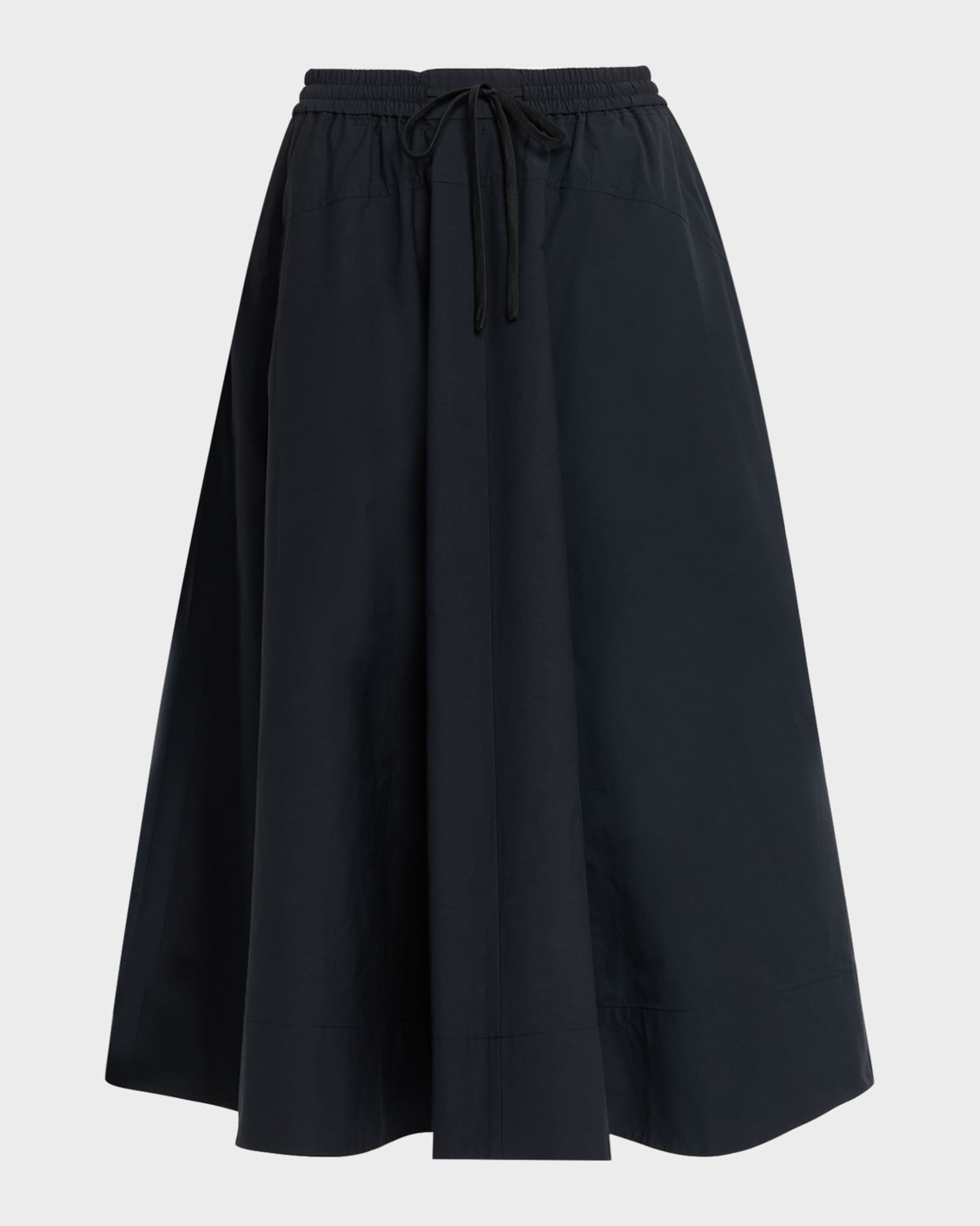 A.L.C. Remy Drawstring Technical Cotton Midi Skirt | Neiman Marcus