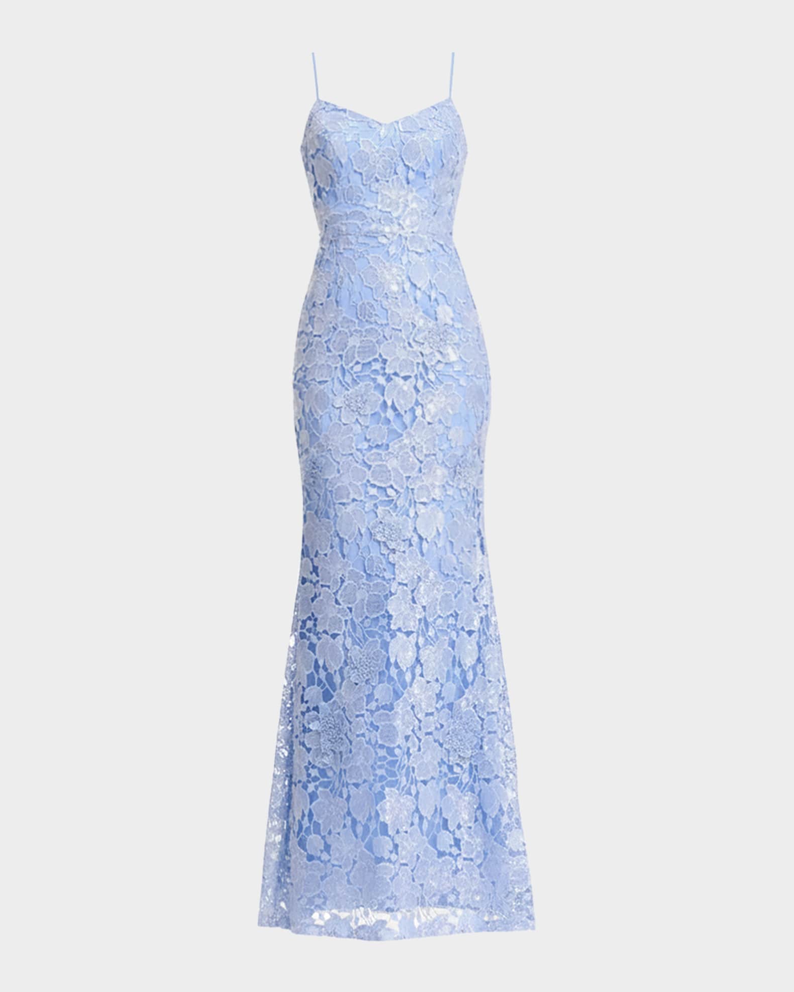 strapless open back dress Dress The Population Women's Giovanna Floral Appliqué Sequin Sheath Gown - Black main image 1