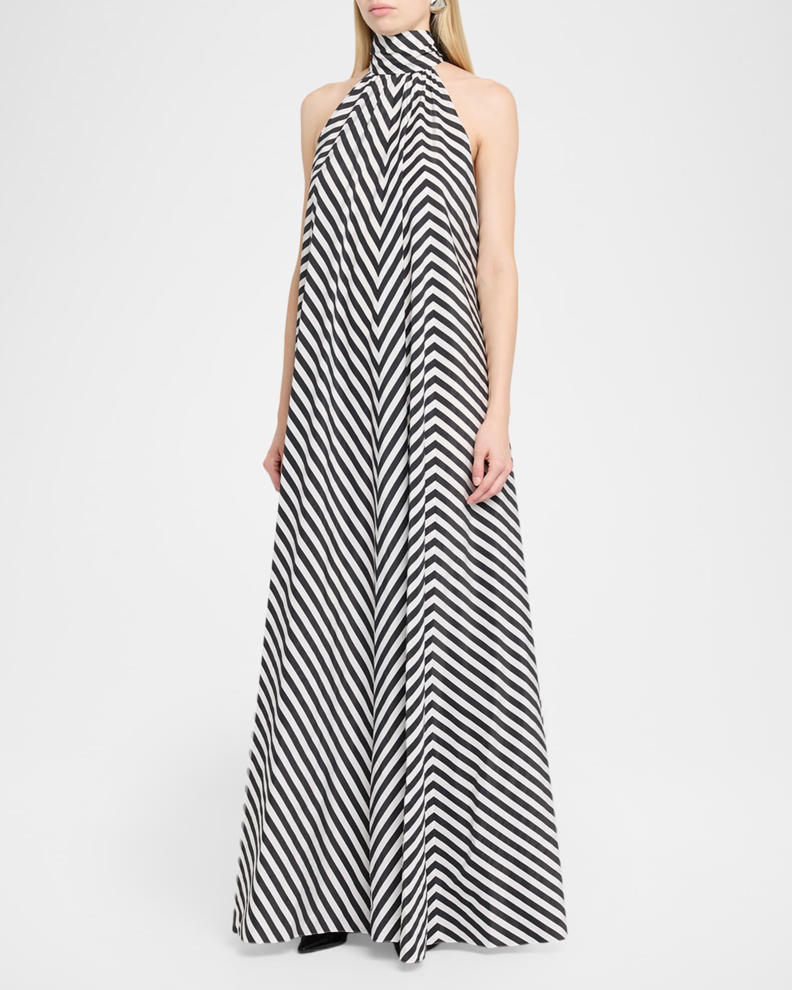 Ralph Lauren Collection Piper Striped Silk-Blend Evening Dress | Neiman  Marcus