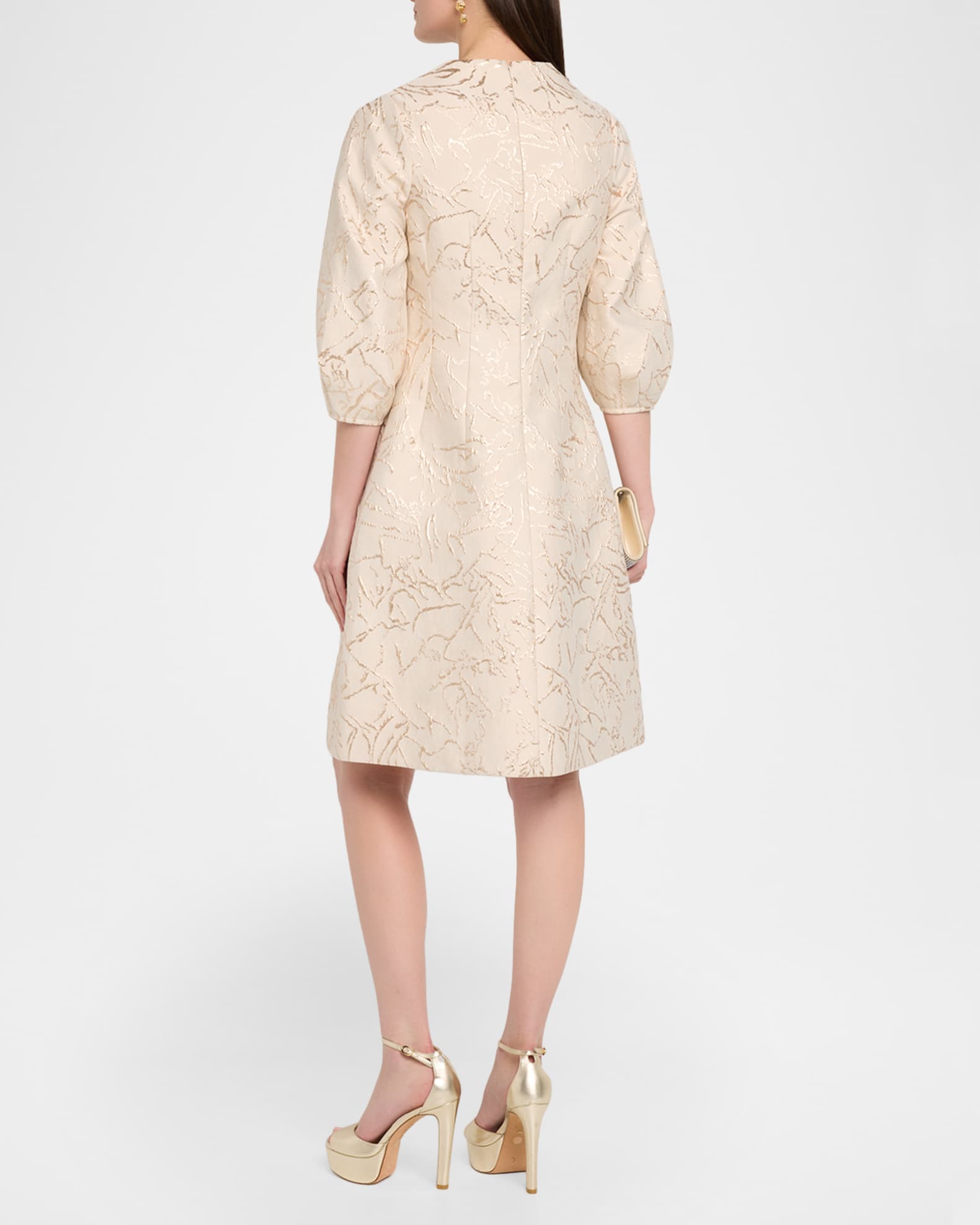 240◇AMERI◇UND SHEER JACQUARD TUCK DRESS◇ 【公式通販】