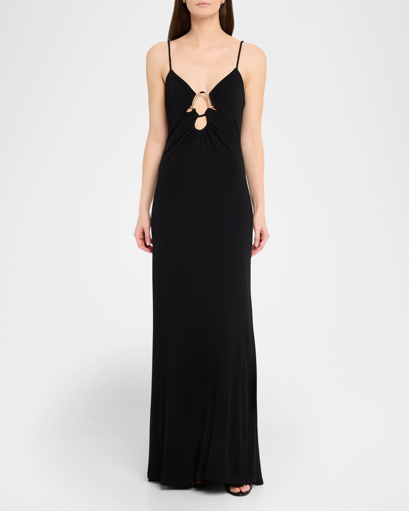 Ramy Brook Chrissy Cutout Stretch Jersey Gown | Neiman Marcus