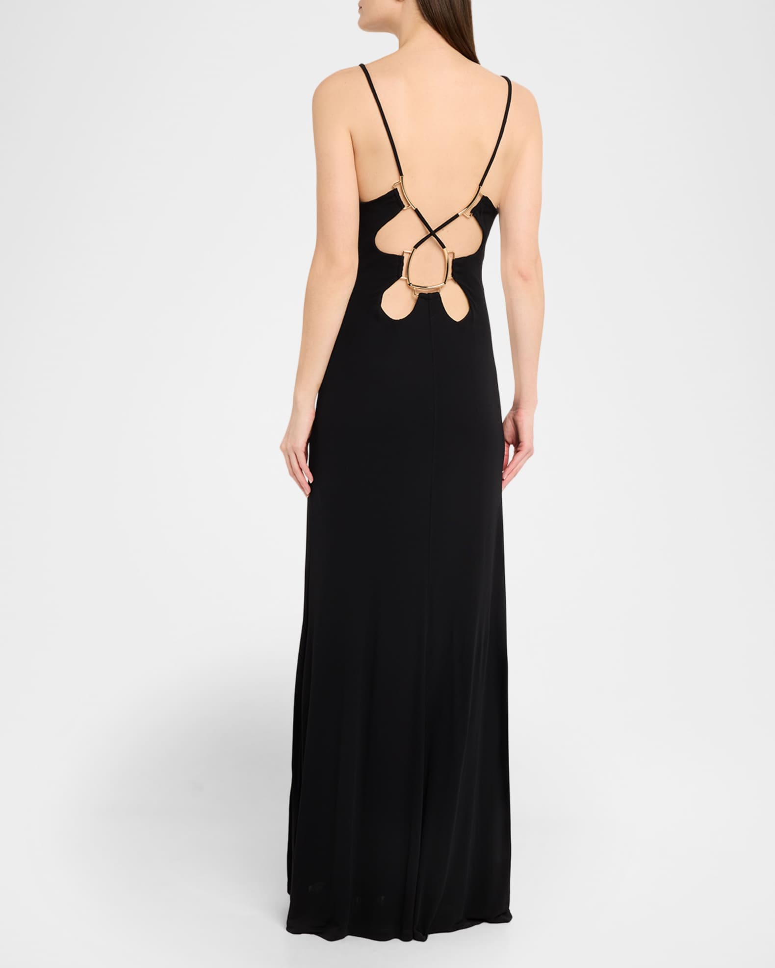 Ramy Brook Chrissy Cutout Stretch Jersey Gown | Neiman Marcus