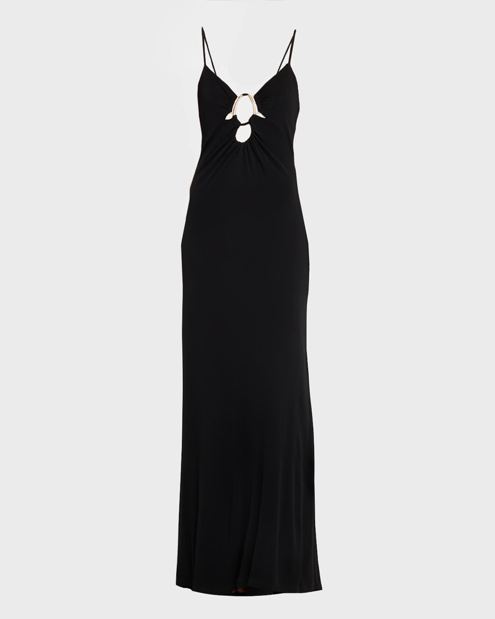 ramy brook rosemary chain cut out dress Ramy Brook Chrissy Cutout Stretch Jersey Gown