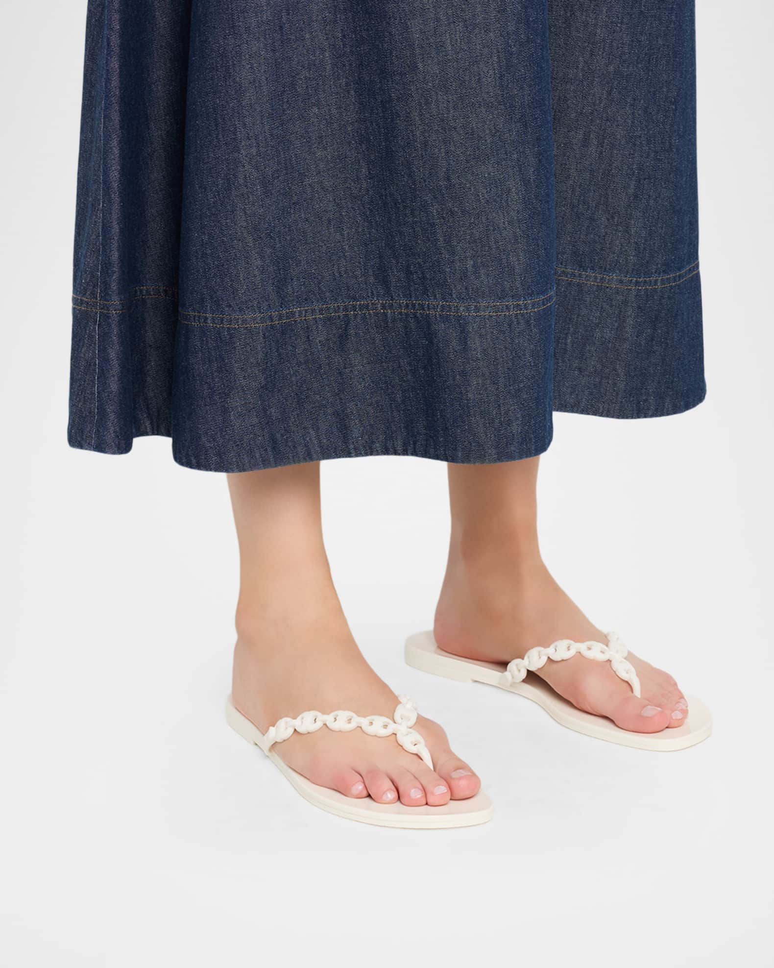 Tory Burch Gemini Link Jelly Thong Sandals | Neiman Marcus