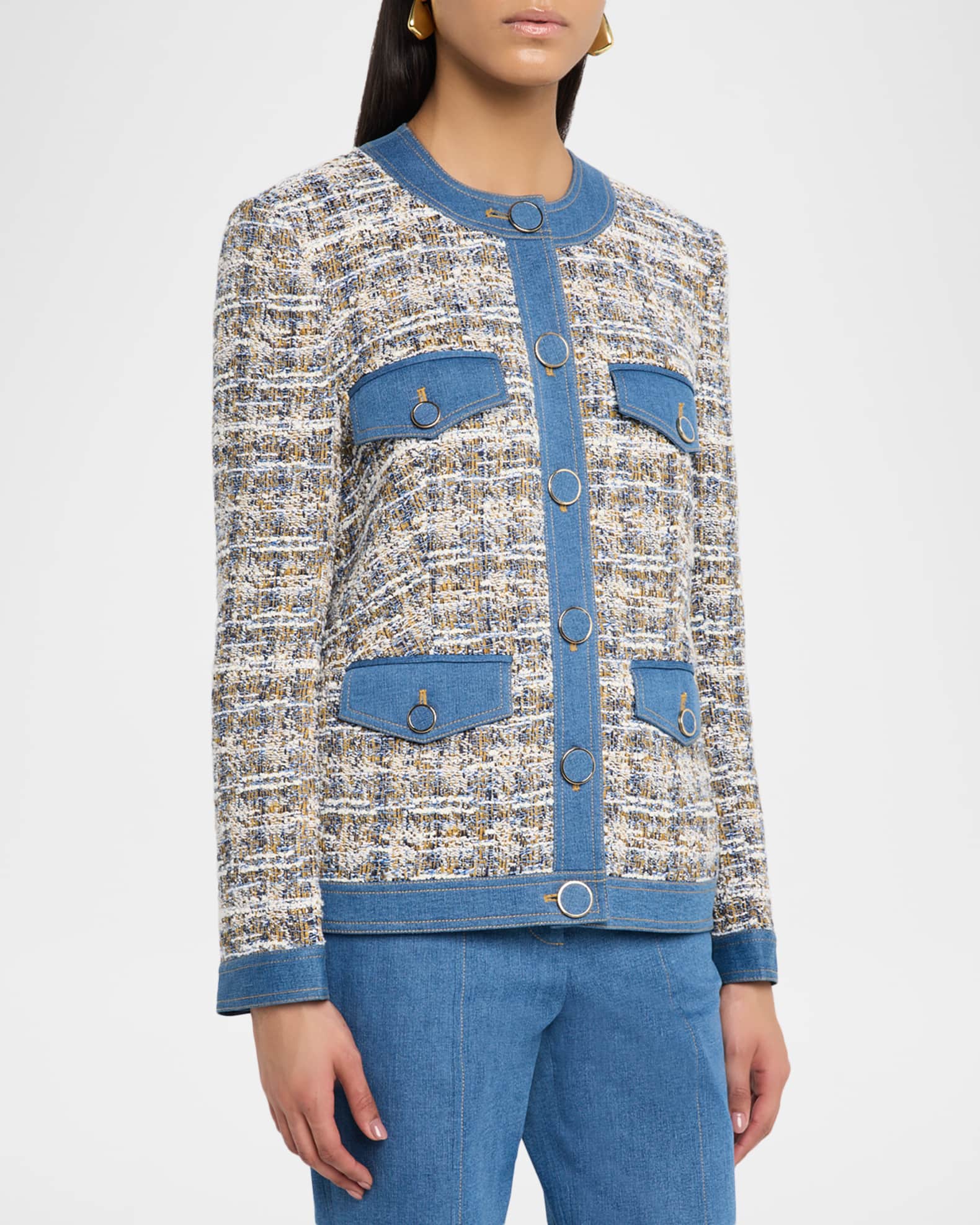 Veronica Beard Ainslie Tailored Tweed Jacket | Neiman Marcus