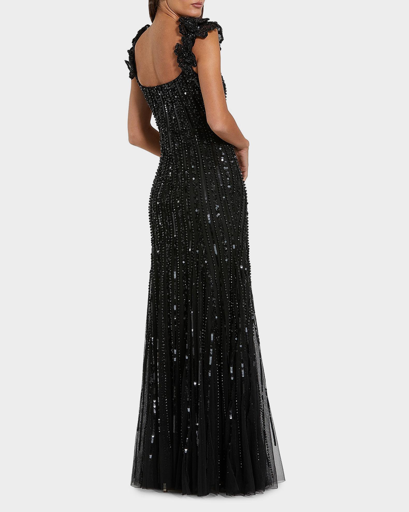 bridesmaid dresses with sleeves Cap Chiffon Plus Size Split Dressed in Lala Love Size:Custom Size / Plus Size black tie dress