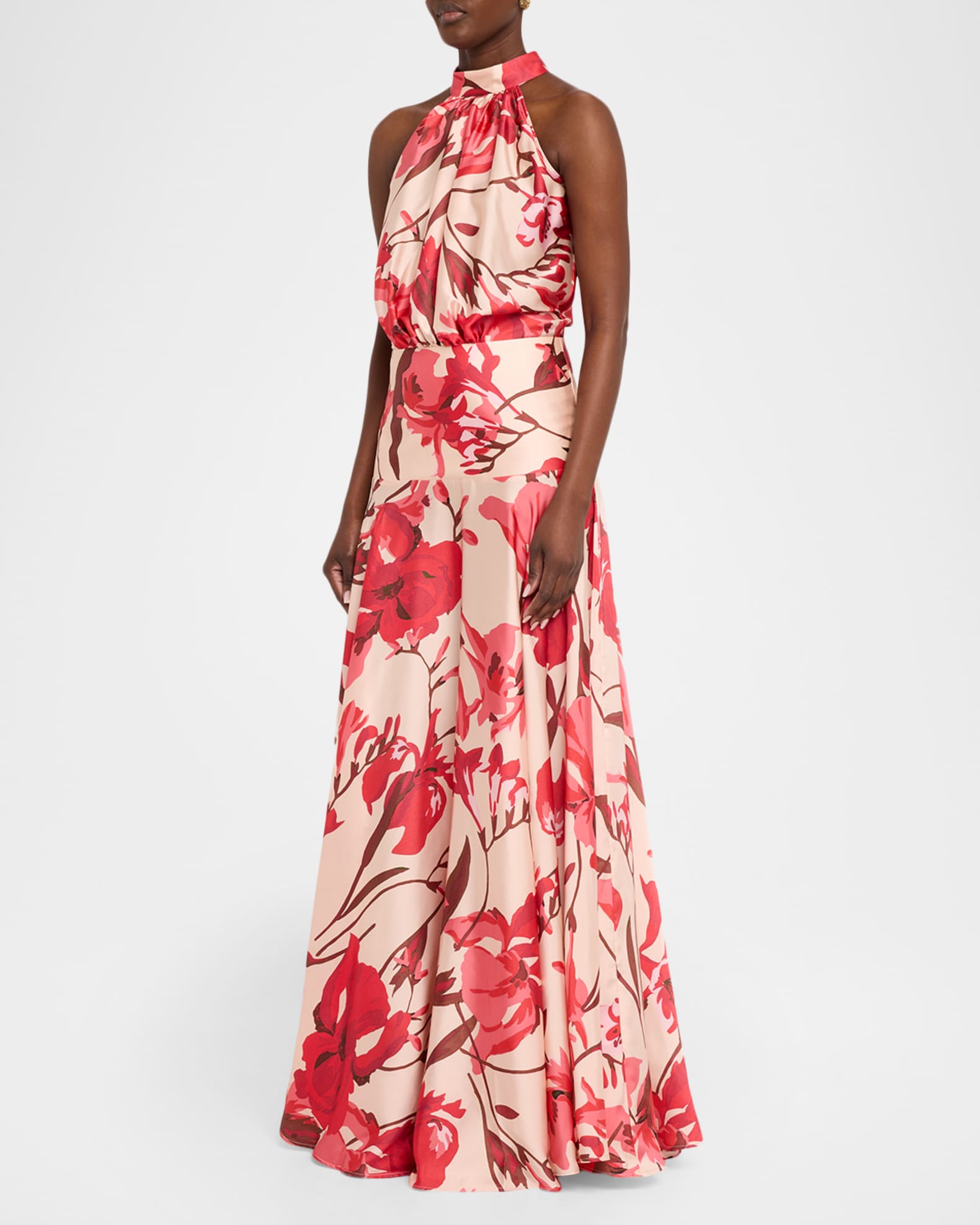 Chiara Boni La Petite Robe Disei Floral-Print Halter Maxi Dress