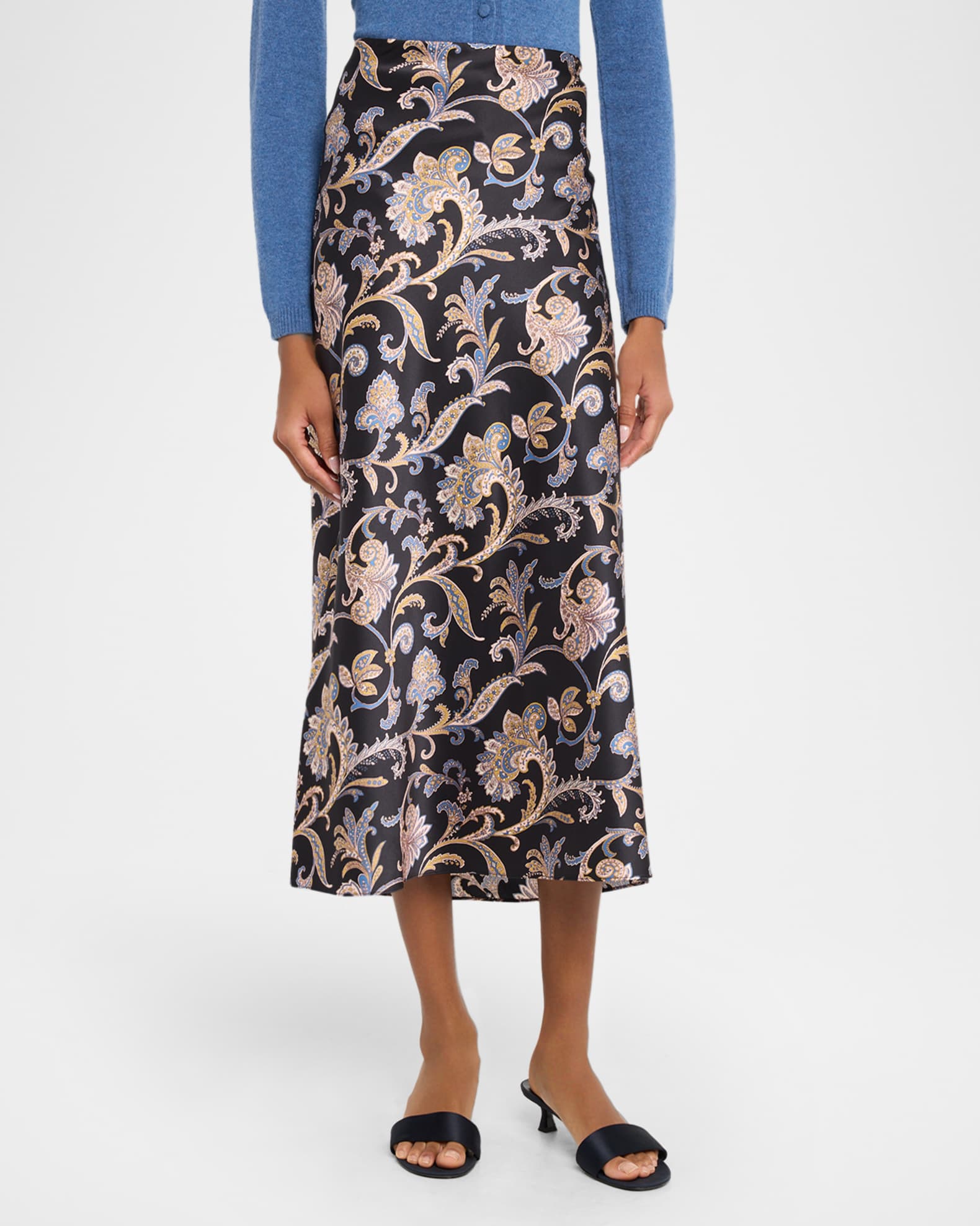 Veronica Beard Clover Paisley-Print Stretch Silk | Neiman Marcus