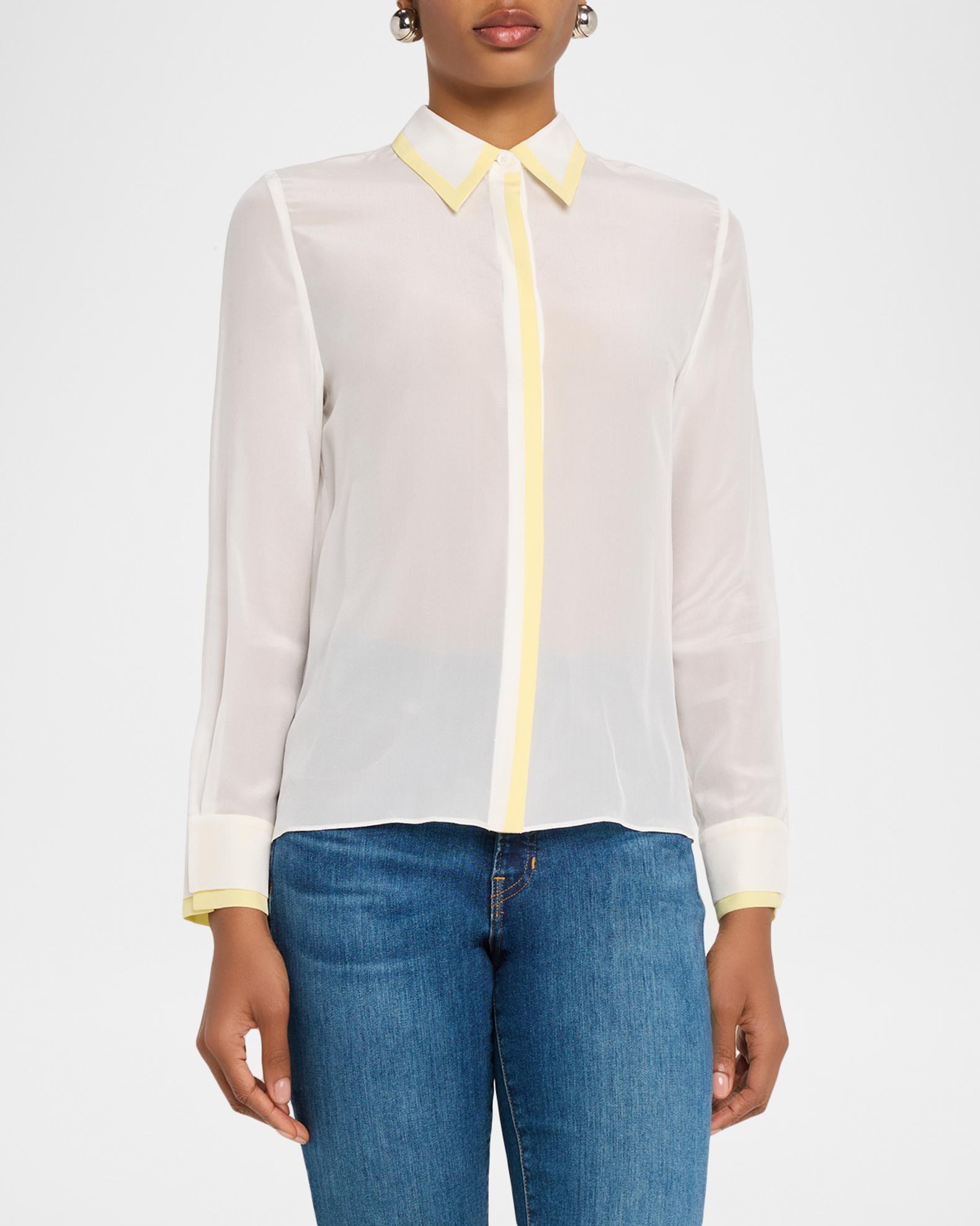 ALICE + OLIVIA Willa Placket Top | Neiman Marcus