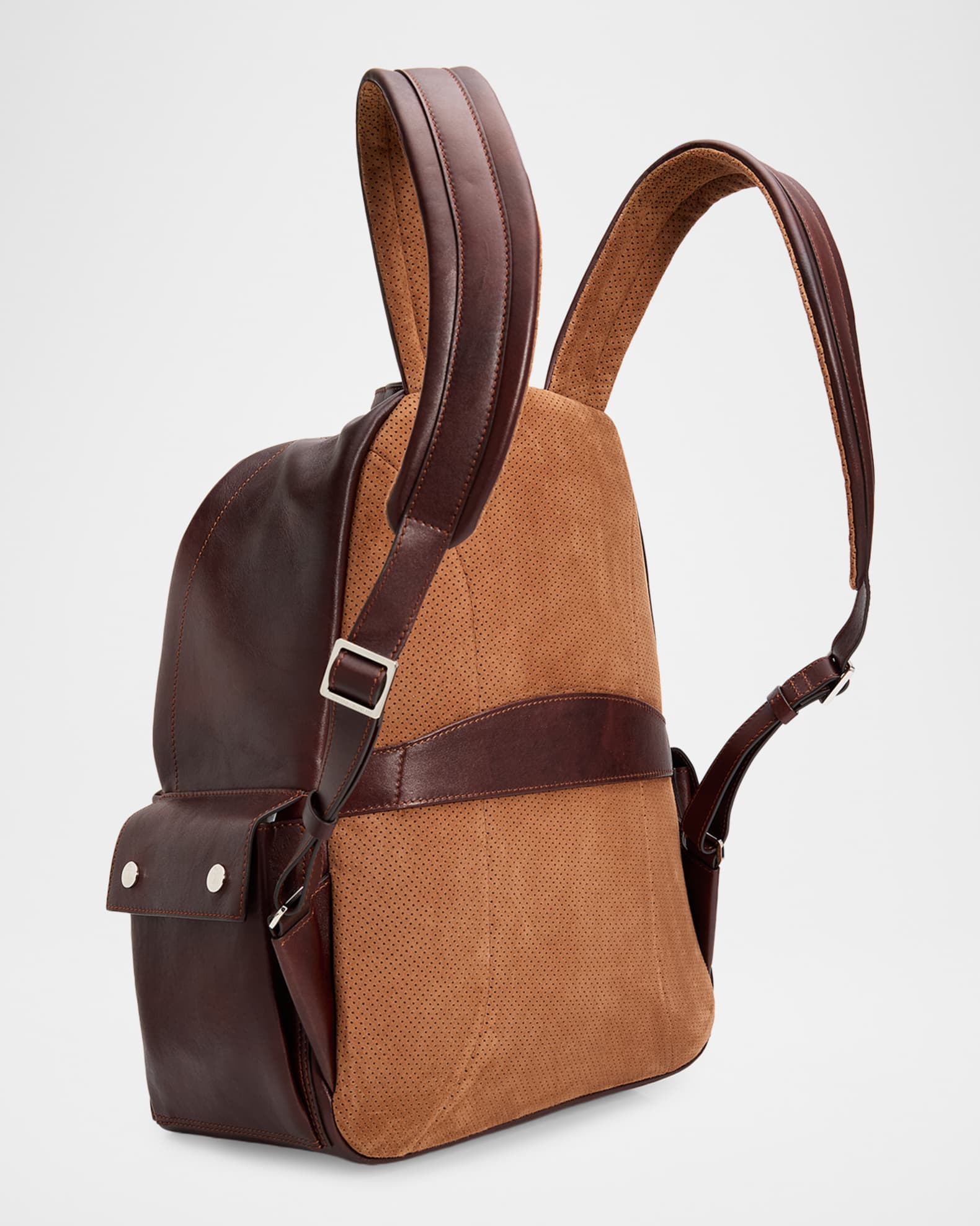 Brunello Cucinelli Men's Grained Leather Backpack | Neiman Marcus