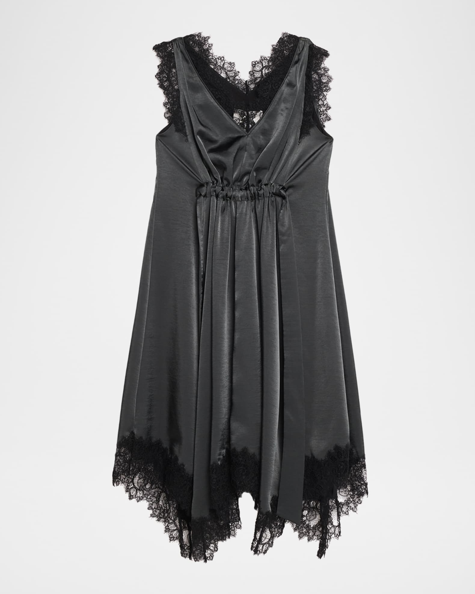V-Neck Midi Dress with Lace Trim - Slate - 3.1 Phillip Lim