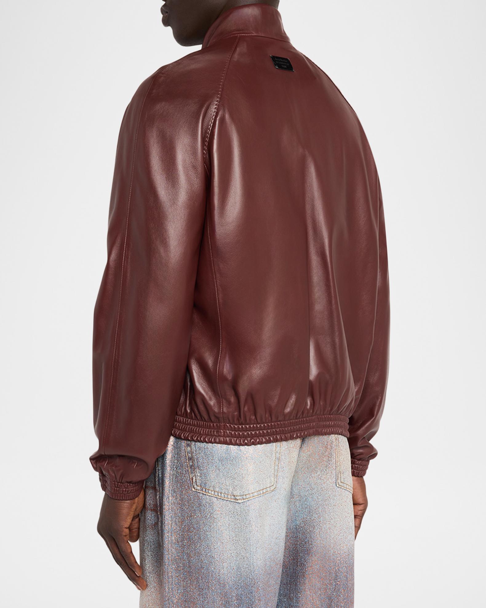 Acne Studios Men's Lokot Leather Blouson Jacket | Neiman Marcus