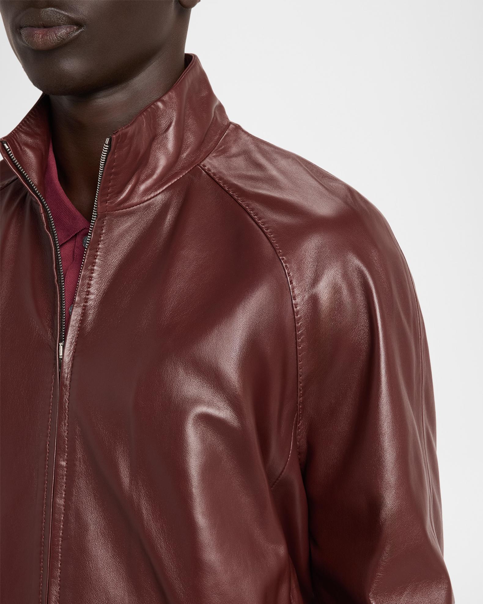 Acne Studios Men's Lokot Leather Blouson Jacket | Neiman Marcus